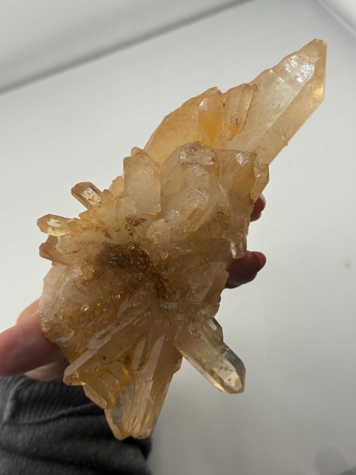 Tangerine Quartz Cluster, Tangerine Quartz From Brazil, Authentic Quartz, Natural Raw Quartz Cluster, Crystal Gifts, Medium