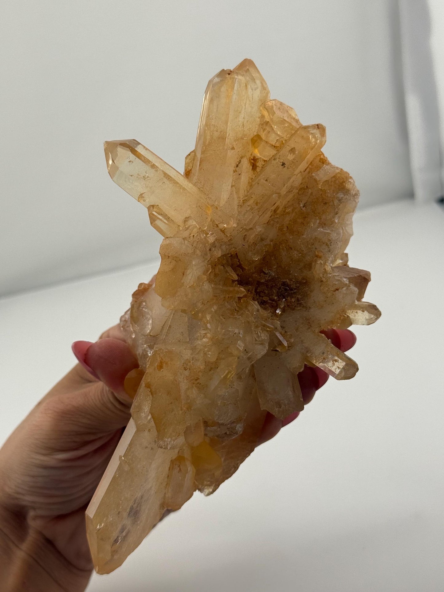 Tangerine Quartz Cluster, Tangerine Quartz From Brazil, Authentic Quartz, Natural Raw Quartz Cluster, Crystal Gifts, Medium