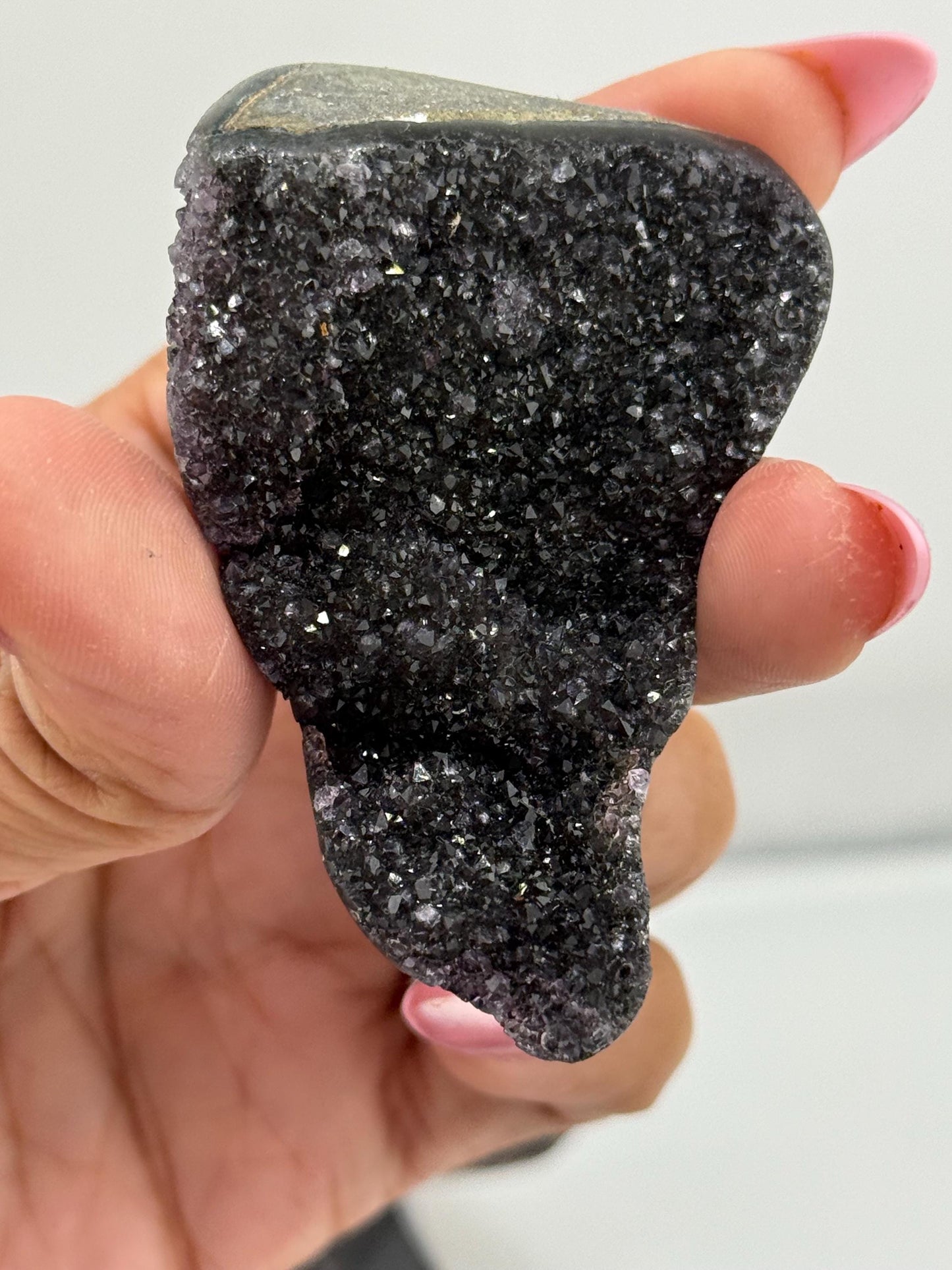 Sparkly Black Amethyst, Amethyst, Polished Amethyst, Amethyst Cut Base, Crystal Gifts