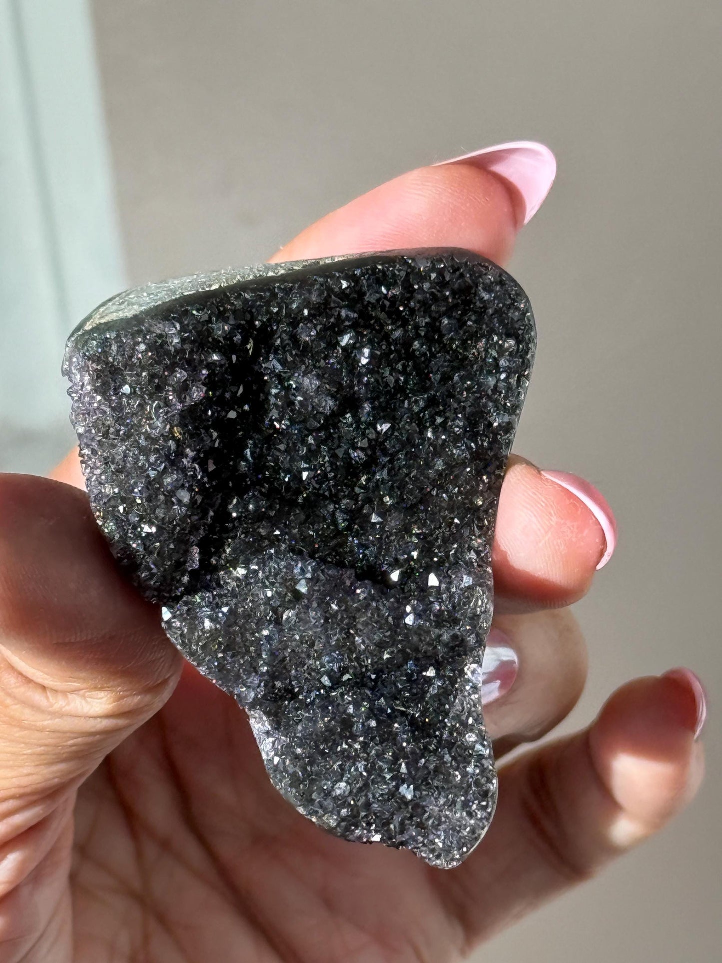 Sparkly Black Amethyst, Amethyst, Polished Amethyst, Amethyst Cut Base, Crystal Gifts