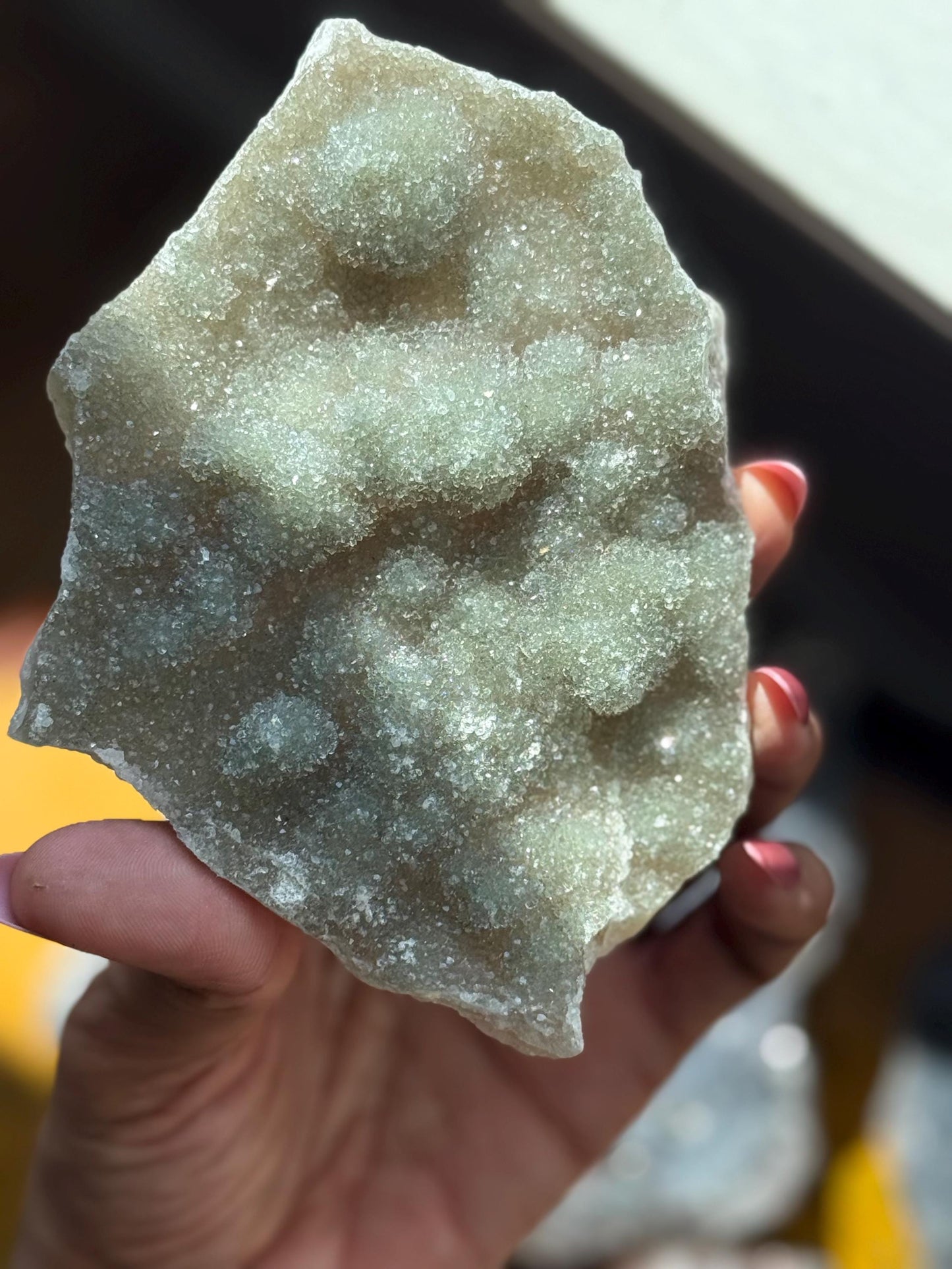 Druzy Green Amethyst Zeolite, Green Amethyst Geode, Natural Raw Amethyst, Amethyst Flower, Zeolite, Raw Crystal Mineral, THIN