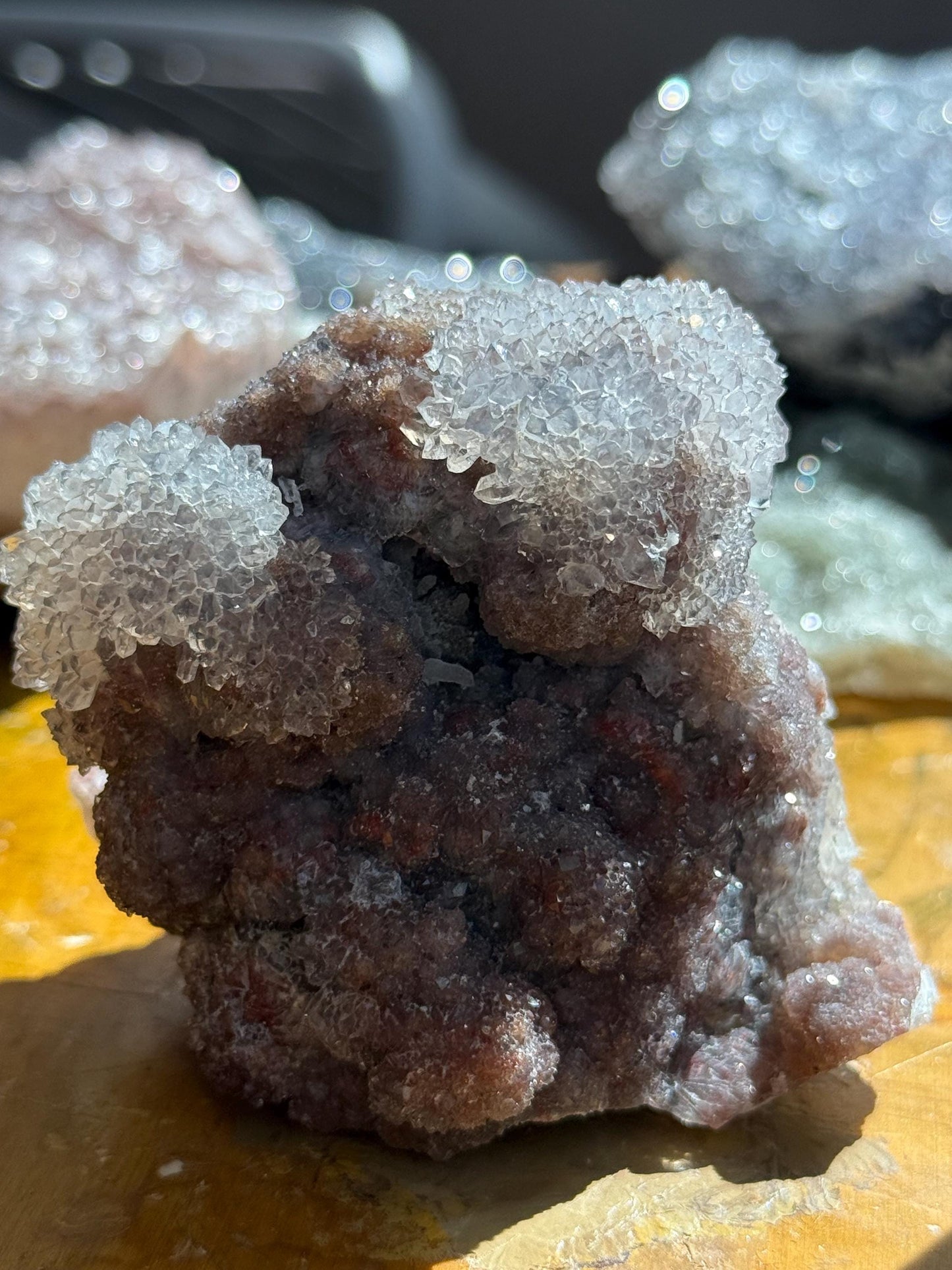 Druzy Amethyst Zeolite, Zeolite, Red Amethyst Geode, Natural Raw Amethyst, Zeolite, , Raw Crystal Mineral, Minerals and Fossils,