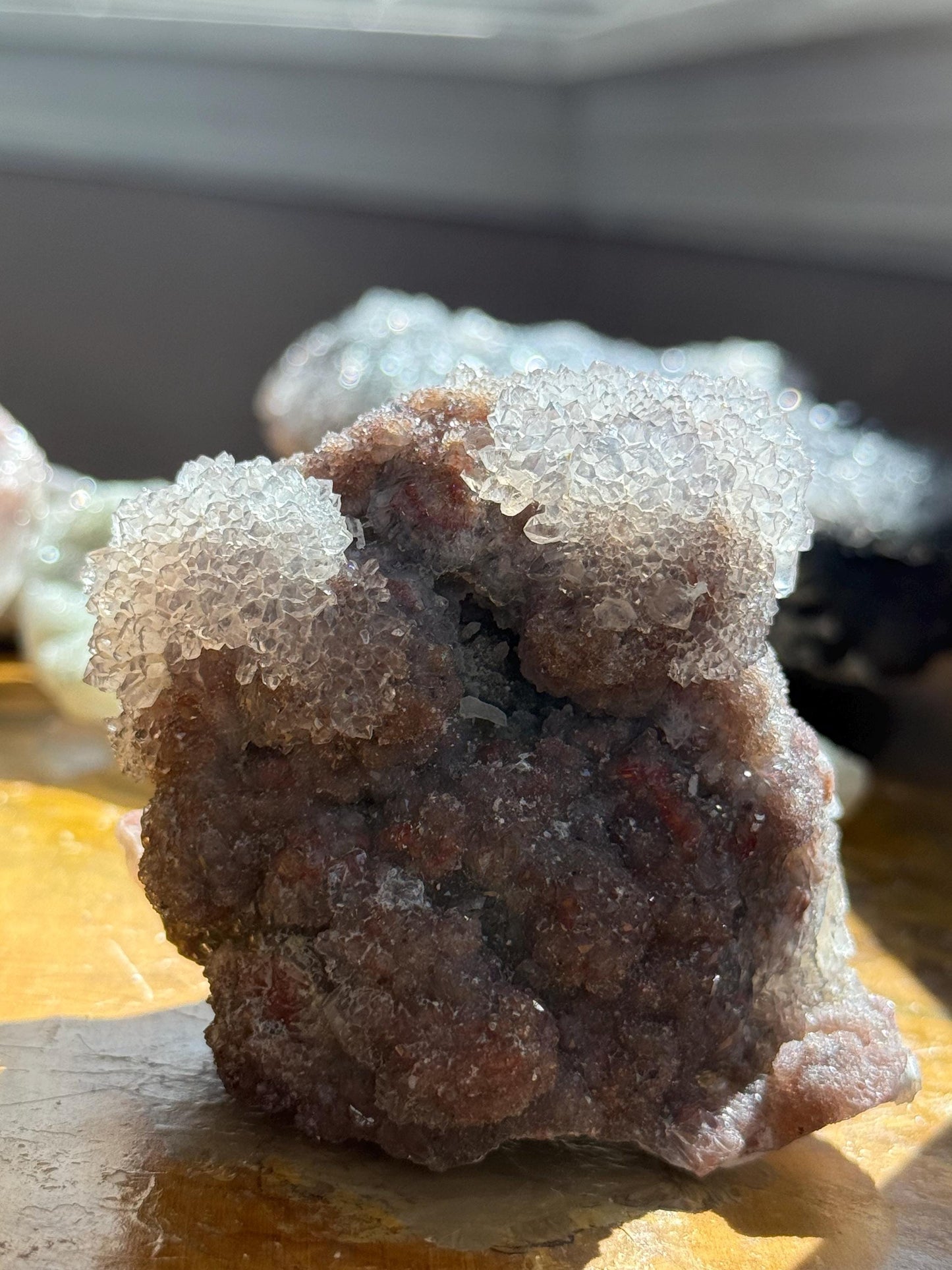 Druzy Amethyst Zeolite, Zeolite, Red Amethyst Geode, Natural Raw Amethyst, Zeolite, , Raw Crystal Mineral, Minerals and Fossils,