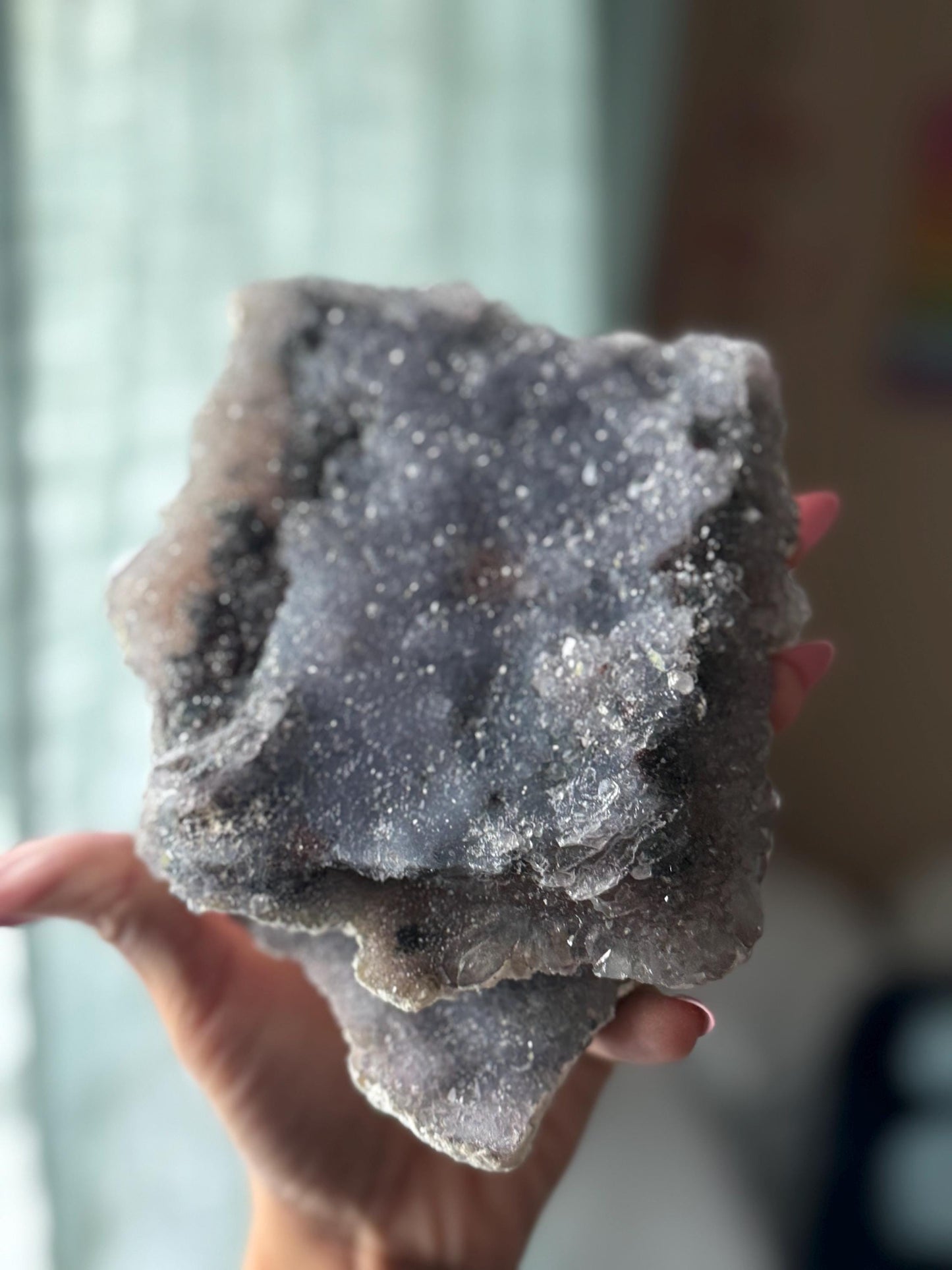 Sparkly Blue Zeolight, Druzy Blue Amethyst, Blue Amethyst Zeolight, Crystals Gift, Blue Amethyst, Crystal Gifts