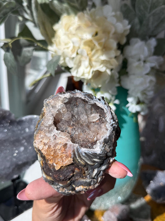 Blue Chalcedony Geode, Quartz Geode, Quartz , Natural Raw Chalcedony, Blue chalcedony, Fossils, Crystal Gifts,