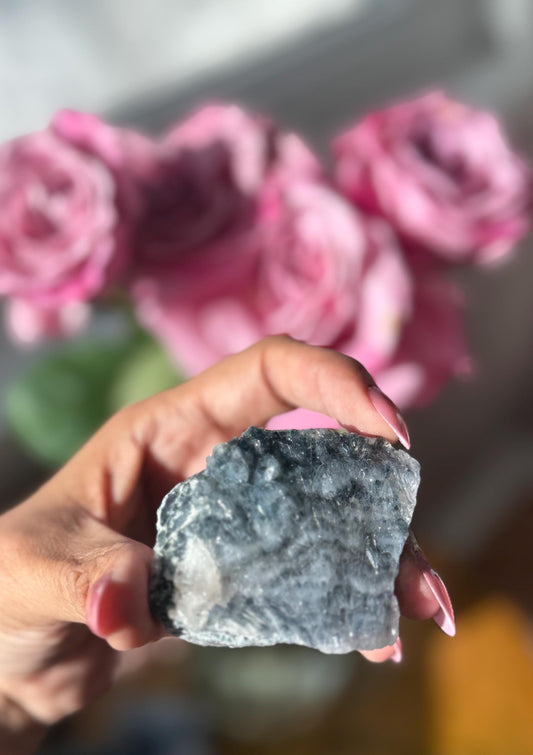 Blue Amethyst Zeolite, Amethyst Geode Cluster, Natural Raw Amethyst, Zeolite Raw Crystal Mineral, Crystal Gifts, Fossils, SMALL