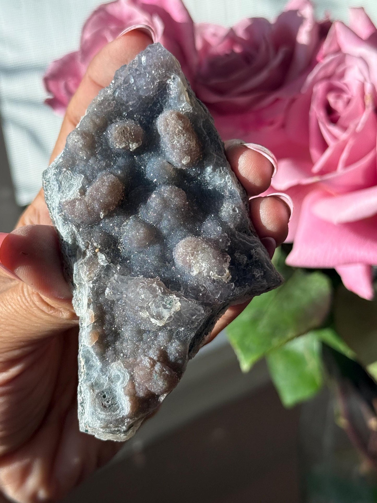 Flower Amethyst Zeolight, Amethyst Geode Cluster, Natural Raw Ameythst, Amethyst Flower, Zeolight Raw Crystal Mineral, Crystal Gifts, Fossil