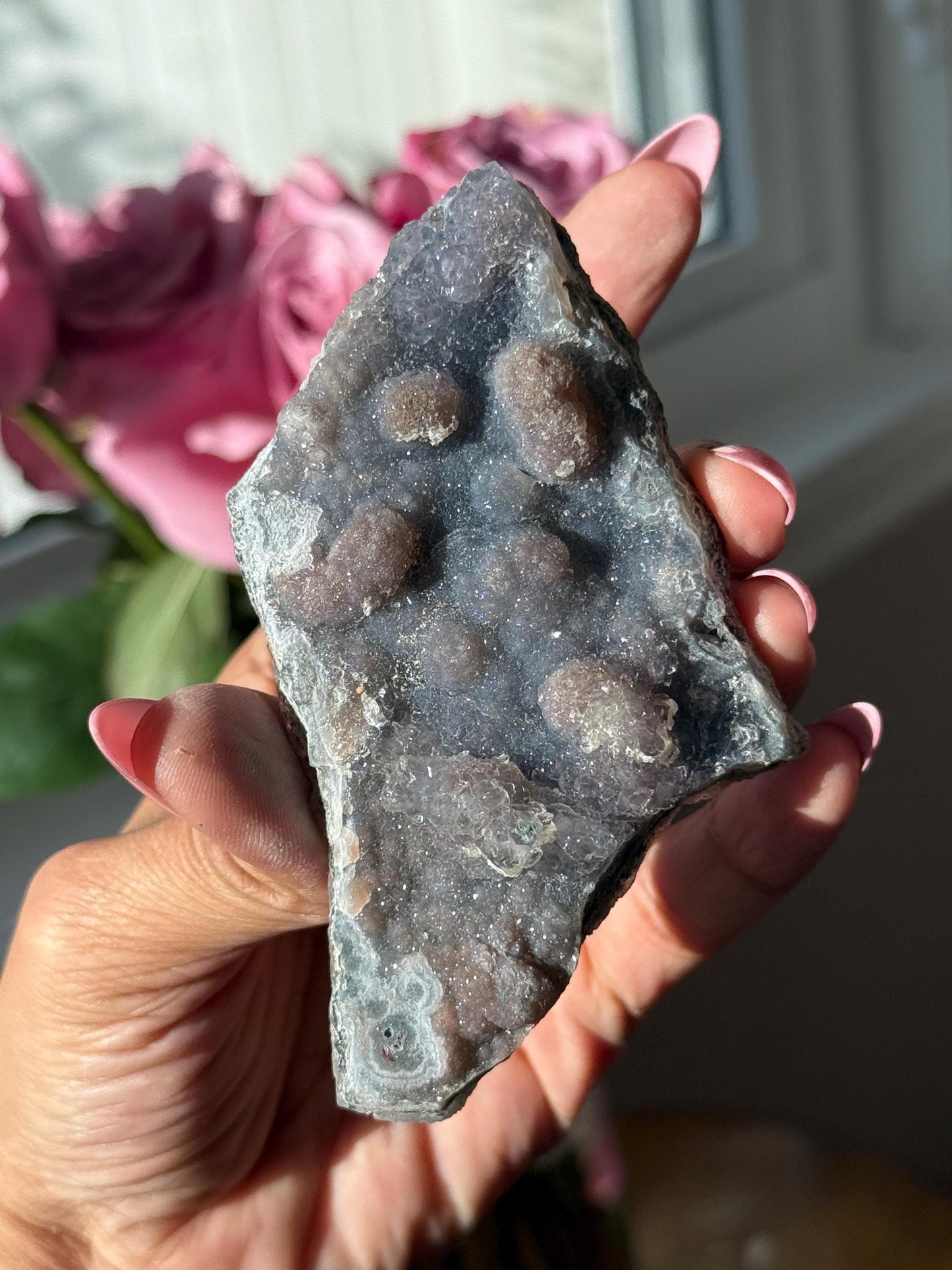 Flower Amethyst Zeolight, Amethyst Geode Cluster, Natural Raw Ameythst, Amethyst Flower, Zeolight Raw Crystal Mineral, Crystal Gifts, Fossil