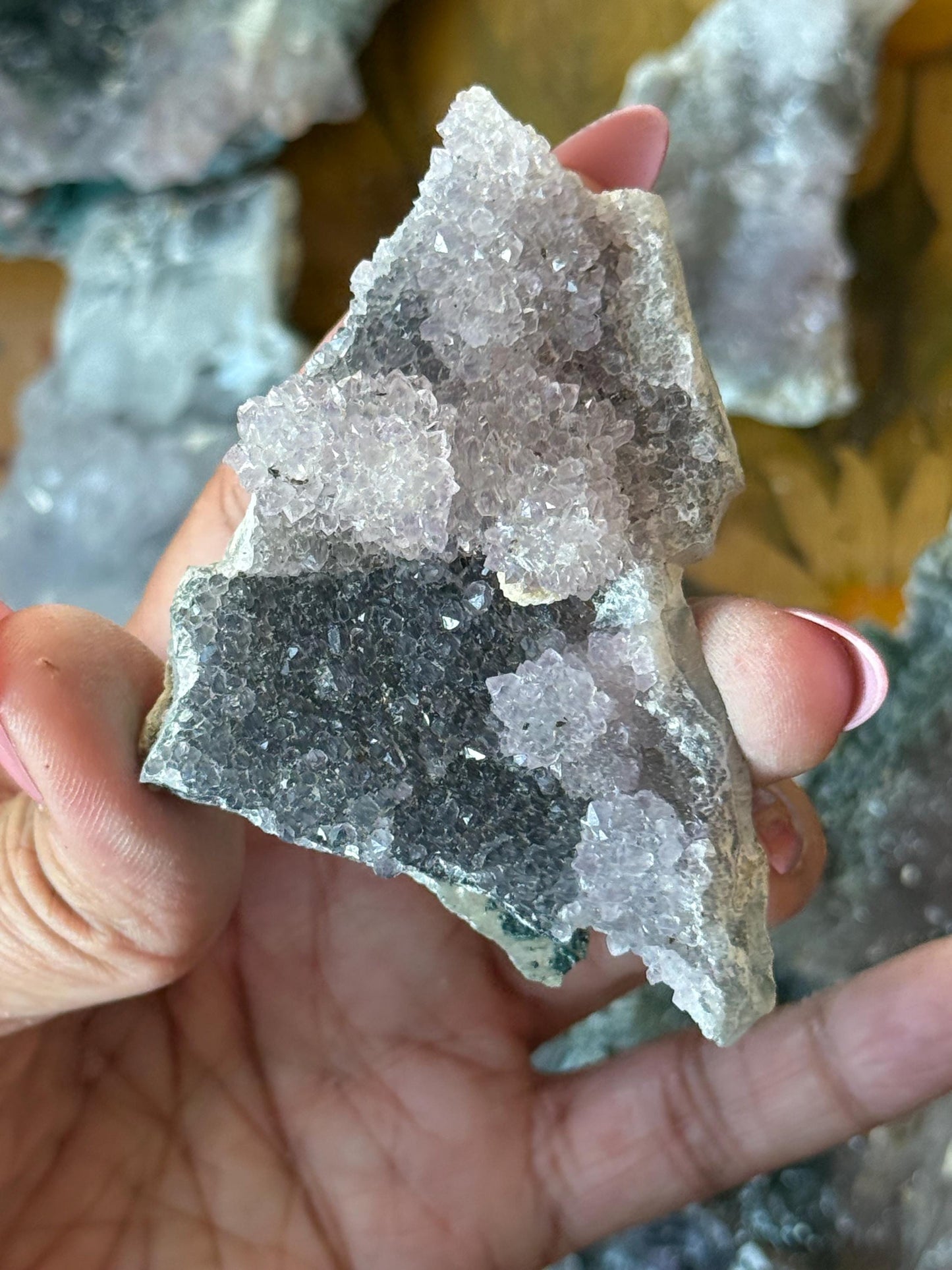 Flower Amethyst Zeolight, Amethyst Geode Cluster, Natural Raw Ameythst, Amethyst Flower, Zeolight Raw Crystal Mineral, Crystal Gifts, Fossil