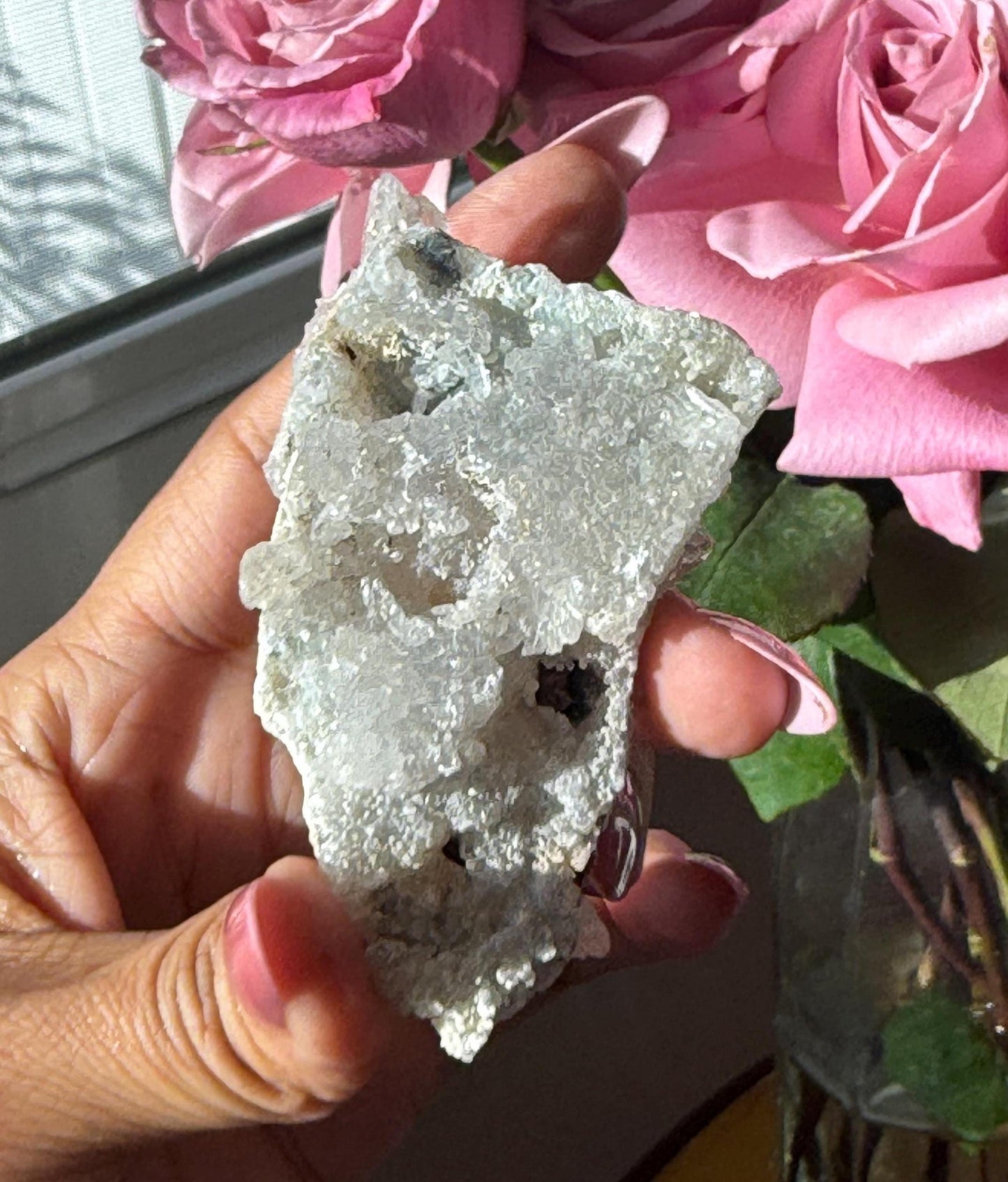 Flower Amethyst Zeolight, Amethyst Geode Cluster, Natural Raw Ameythst, Amethyst Flower, Zeolight Raw Crystal Mineral, Crystal Gifts, Fossil