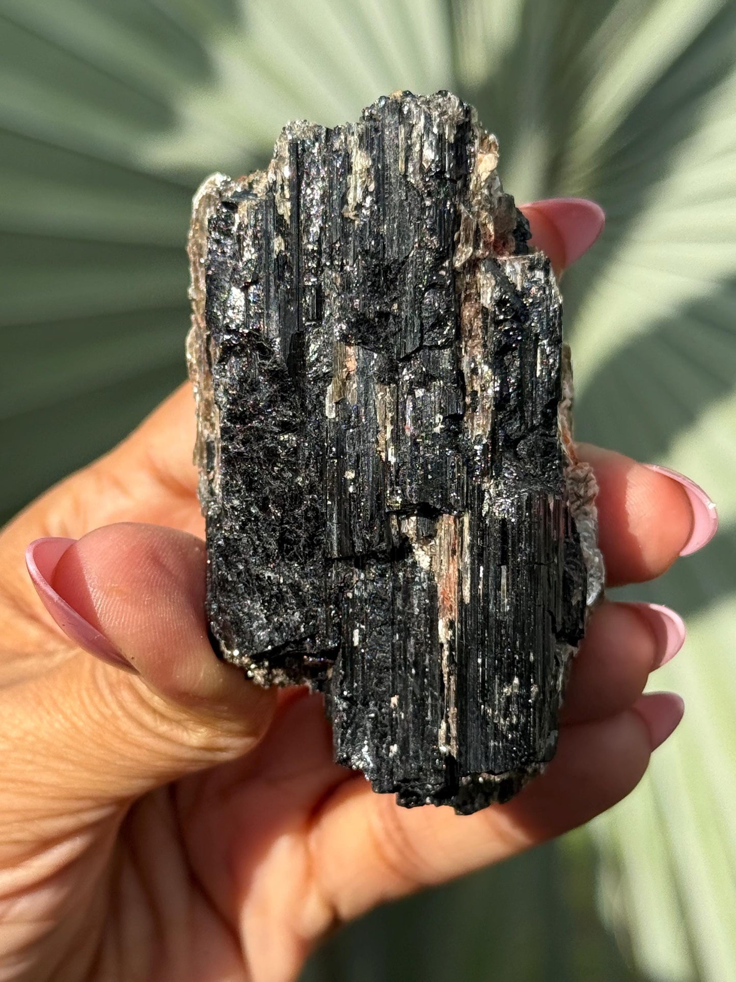 Black Tourmaline with Mica, Raw Black Tourmaline, Tourmaline mineral, Raw Crystal Specimen, Crystal Gifts, Home Decor