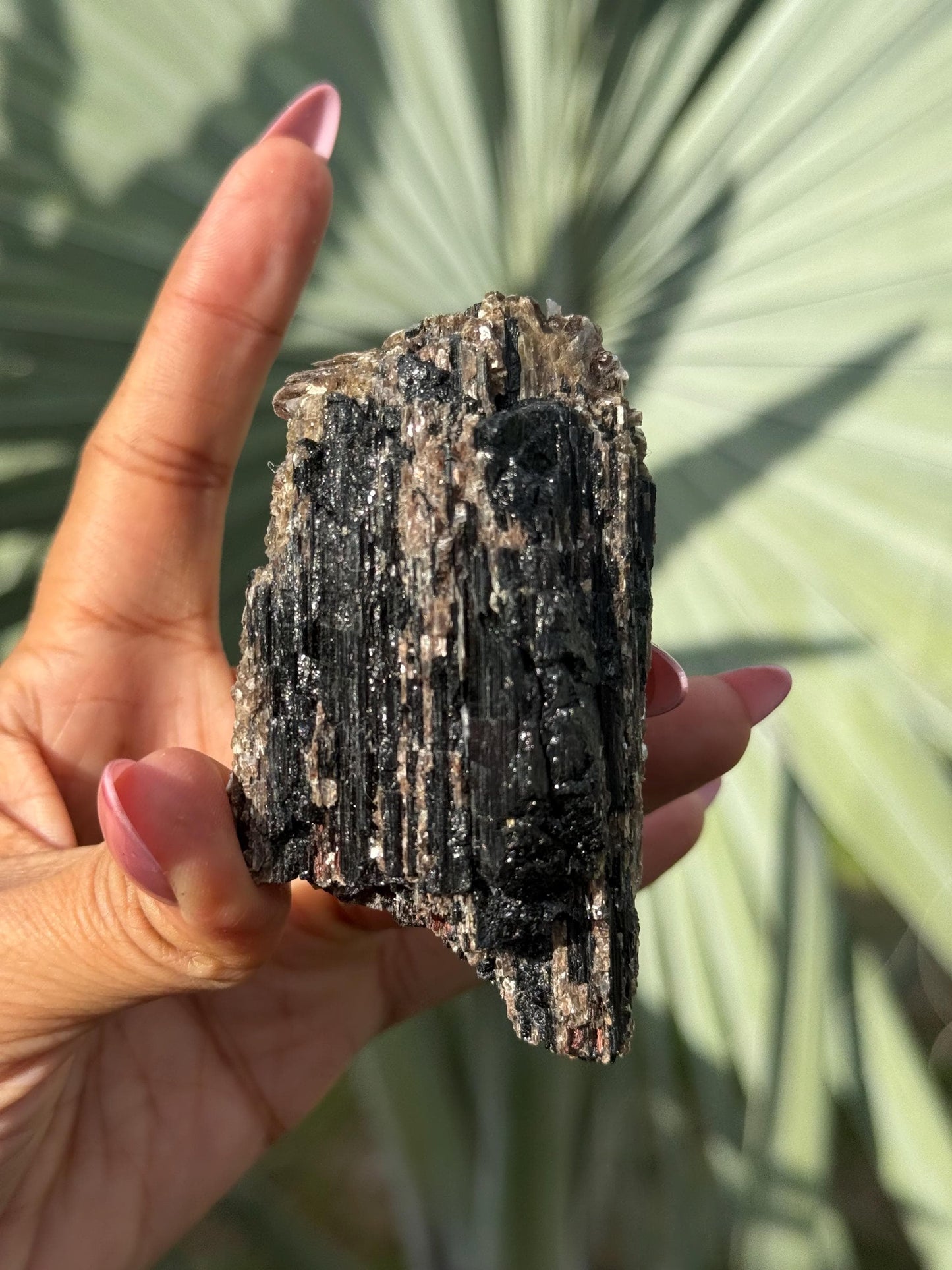 Black Tourmaline with Mica, Raw Black Tourmaline, Tourmaline mineral, Raw Crystal Specimen, Crystal Gifts, Home Decor