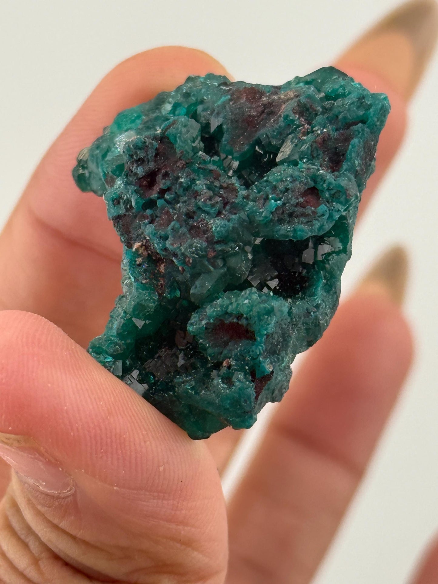 Dioptase, Natural Raw Dioptase, Dioptase from Republic of the Congo, Fossils and Minerals,