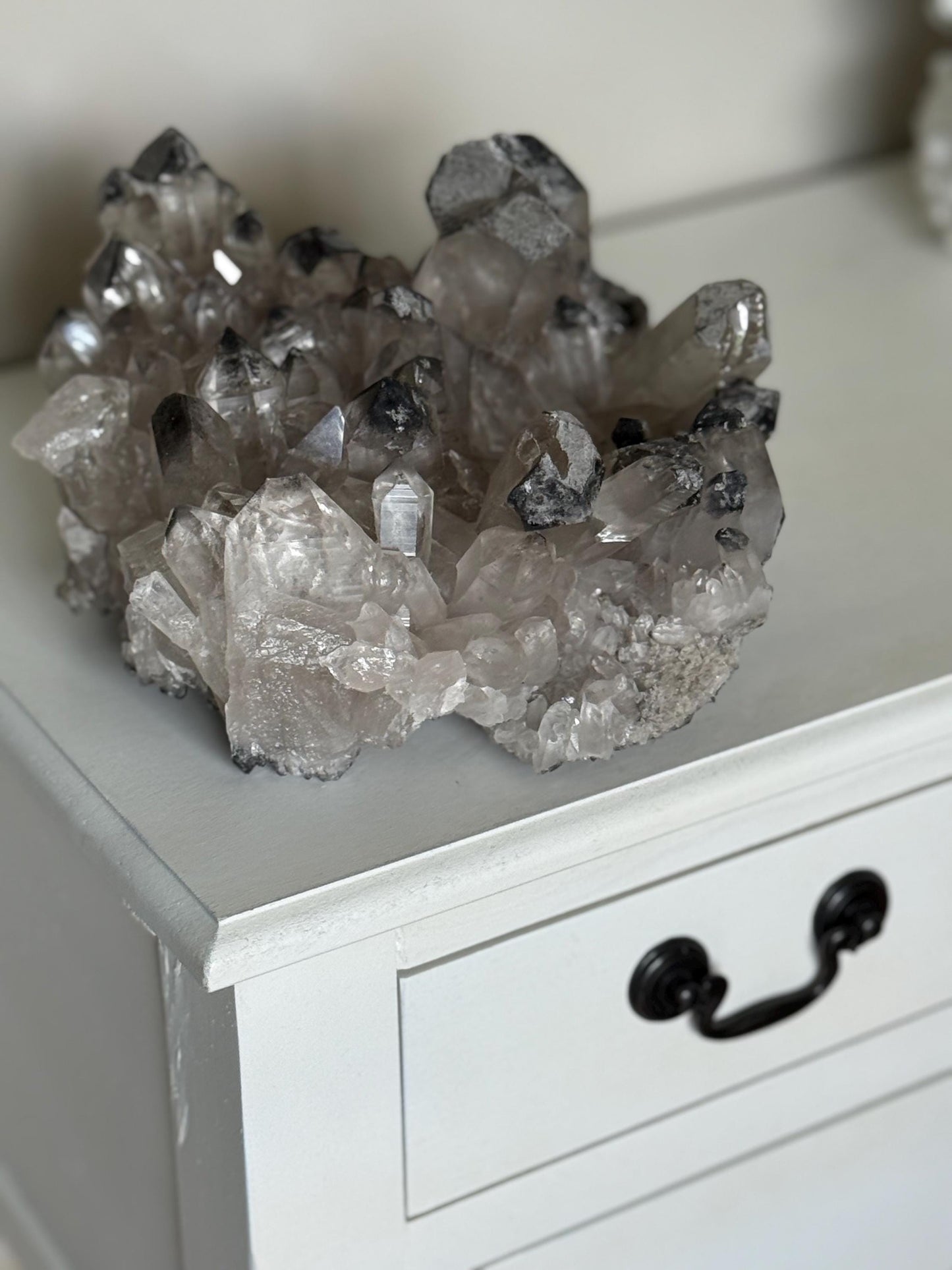 Black lithium quartz, Raw Clear Quartz, Authentic Clear Quartz, Natural Black lithium, Natural Specimen, Raw Collector Crystal, 9.9 Lbs