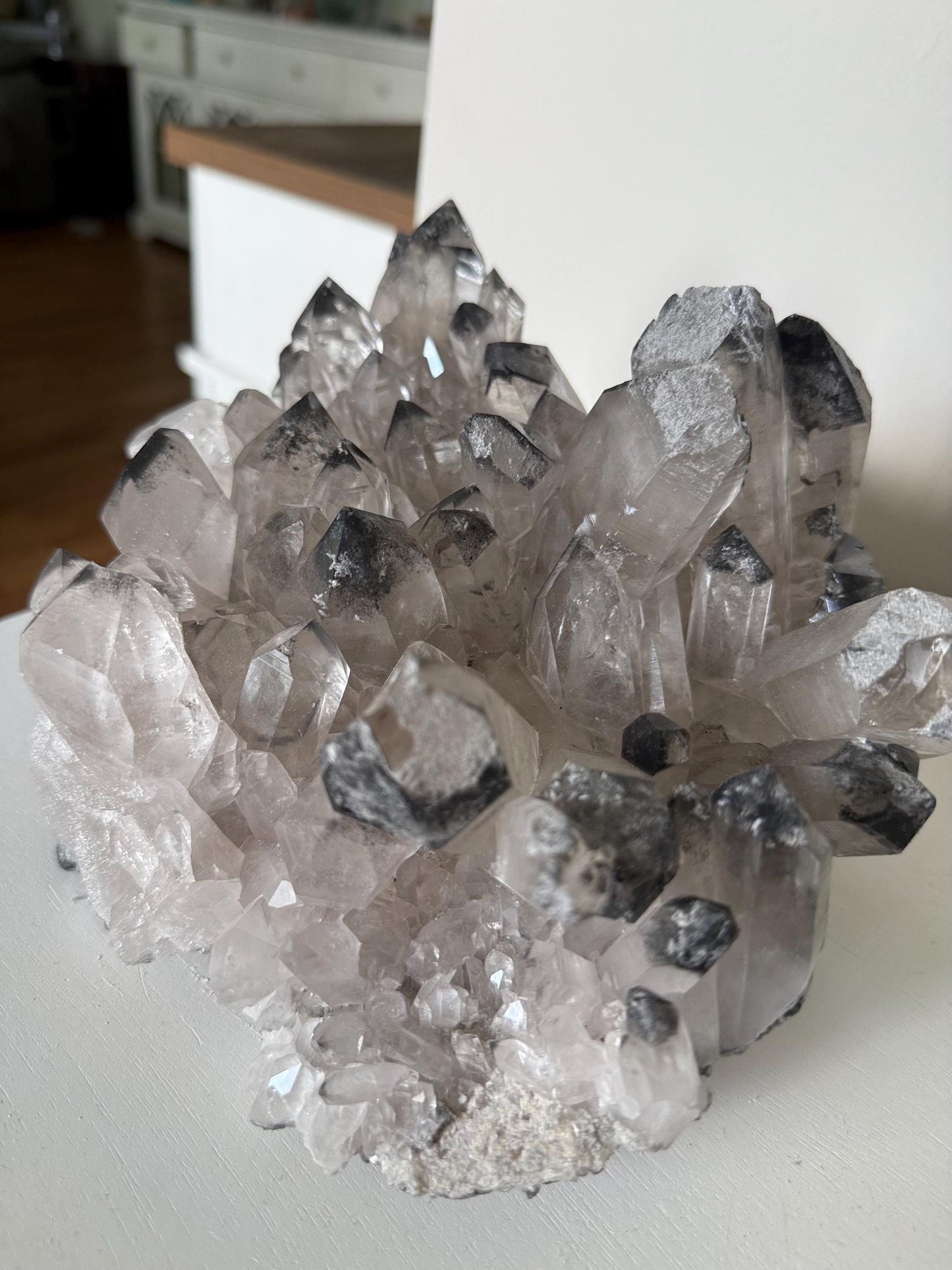 Black lithium quartz, Raw Clear Quartz, Authentic Clear Quartz, Natural Black lithium, Natural Specimen, Raw Collector Crystal, 9.9 Lbs