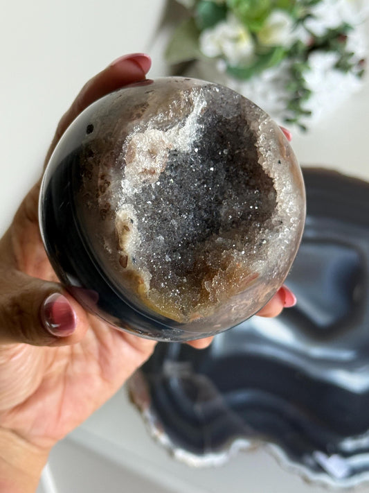 Druzy Agate Spere, Blue Agate Sphere, Crystal Spheres, Sugar Druzy Sphere, Crystal Gifts,  Spiritual Decor,