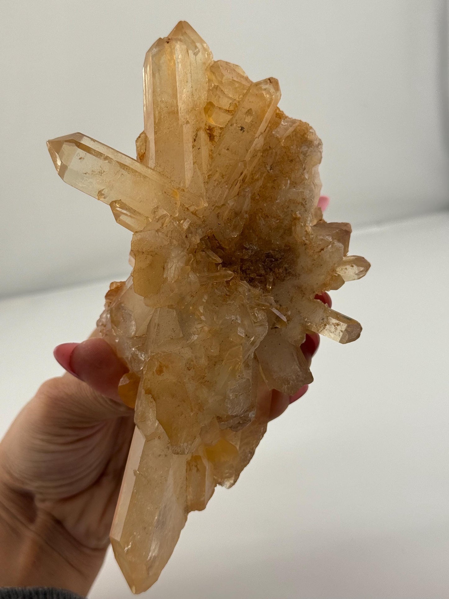 Tangerine Quartz Cluster, Tangerine Quartz From Brazil, Authentic Quartz, Natural Raw Quartz Cluster, Crystal Gifts, Medium