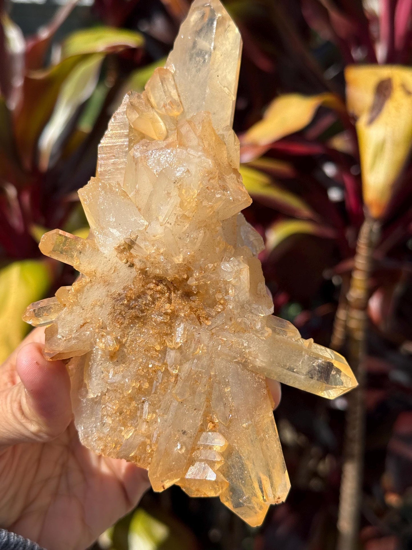 Tangerine Quartz Cluster, Tangerine Quartz From Brazil, Authentic Quartz, Natural Raw Quartz Cluster, Crystal Gifts, Medium