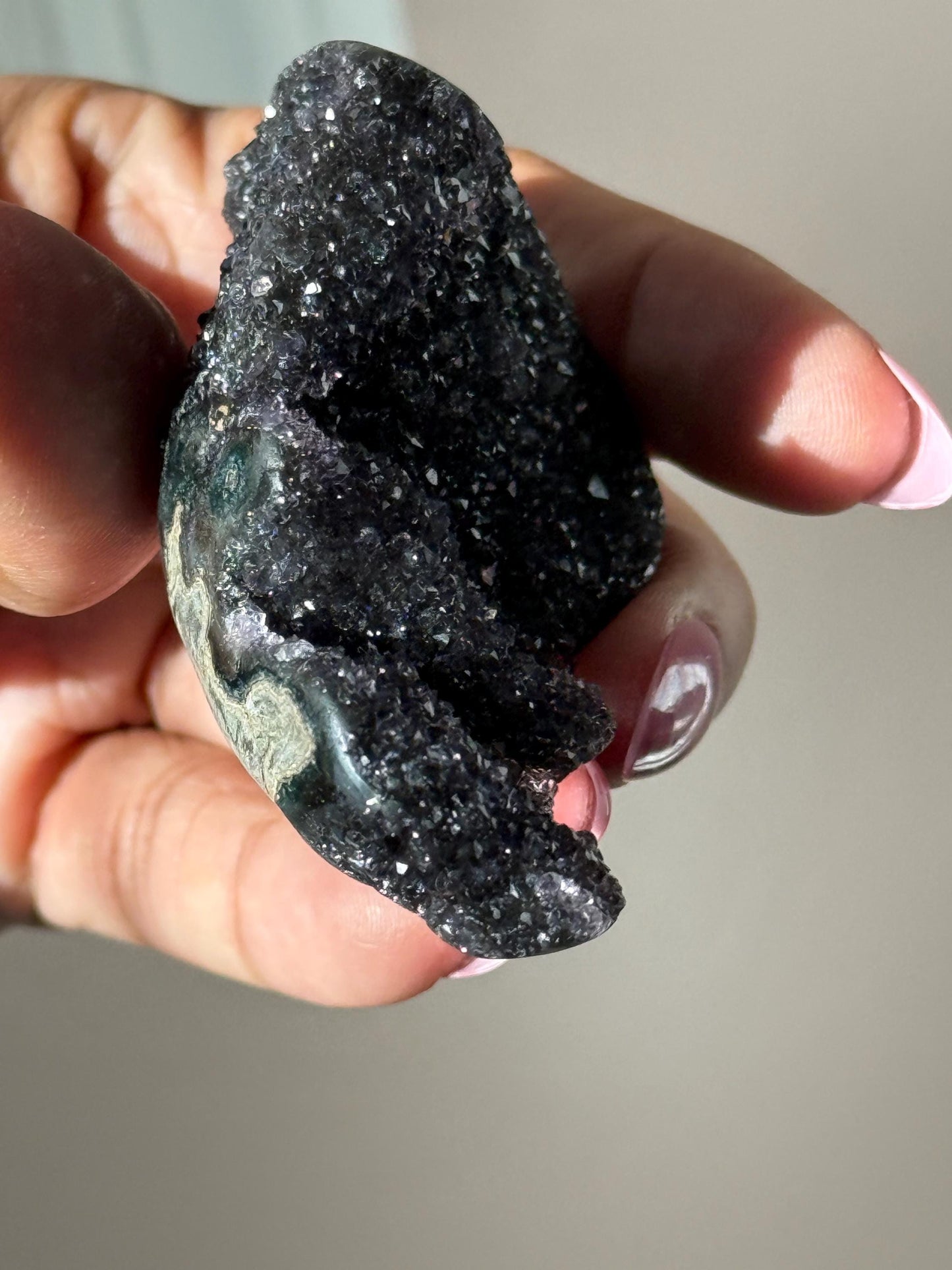 Sparkly Black Amethyst, Amethyst, Polished Amethyst, Amethyst Cut Base, Crystal Gifts