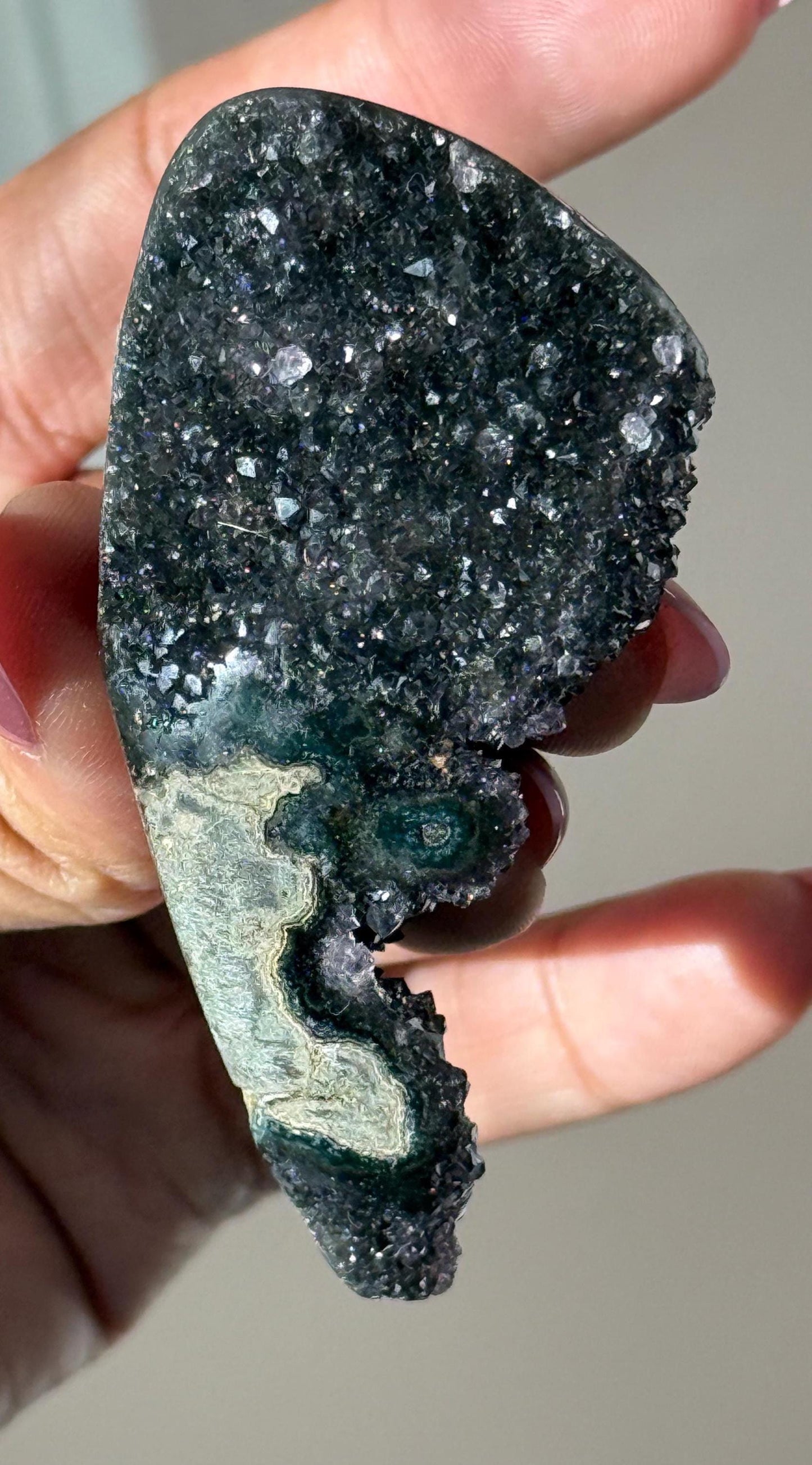 Sparkly Black Amethyst, Amethyst, Polished Amethyst, Amethyst Cut Base, Crystal Gifts