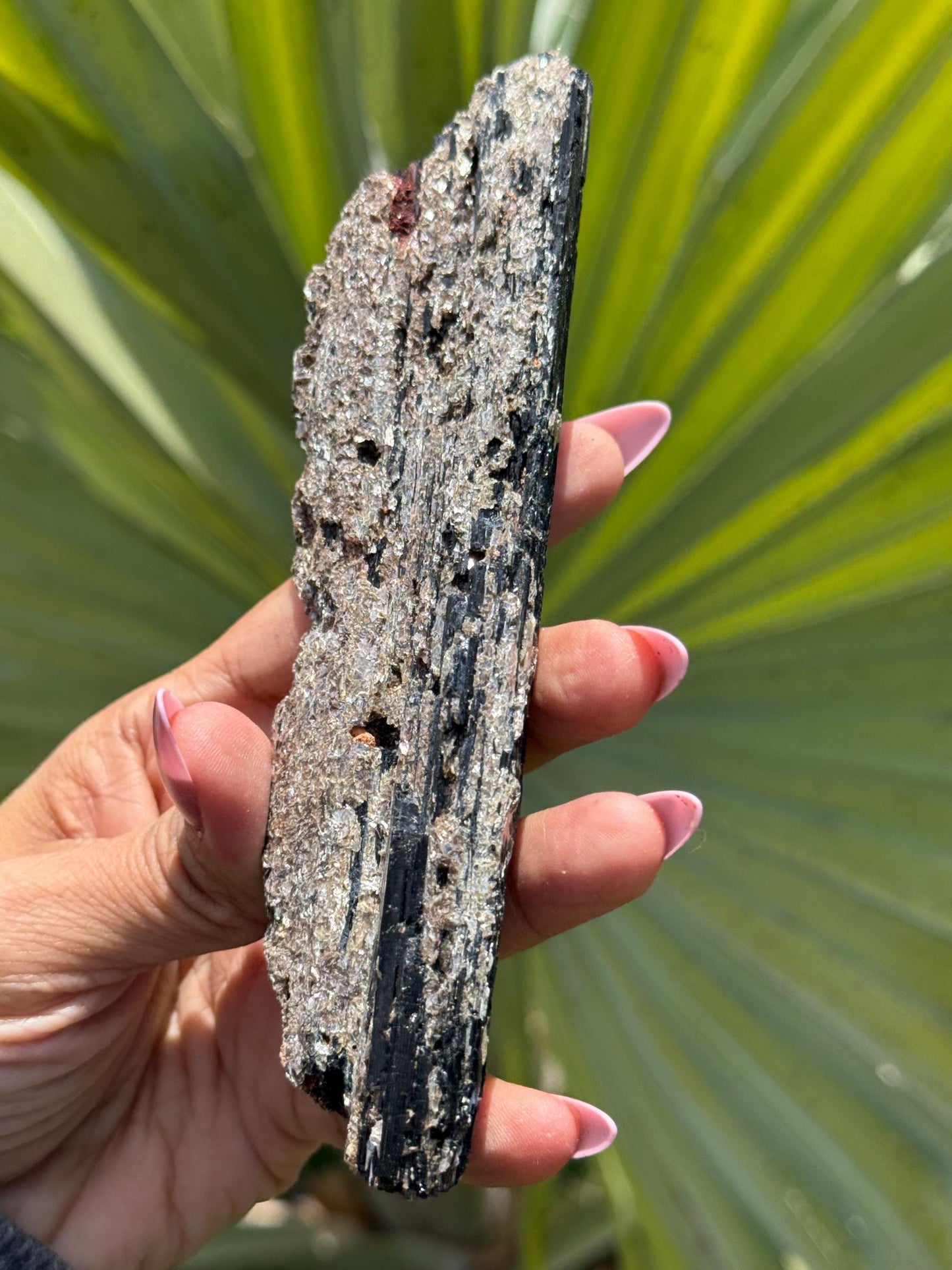 Black Tourmaline with Mica, Raw Black Tourmaline, Tourmaline mineral, Raw Crystal Specimen, Crystal Gifts, Home Decor