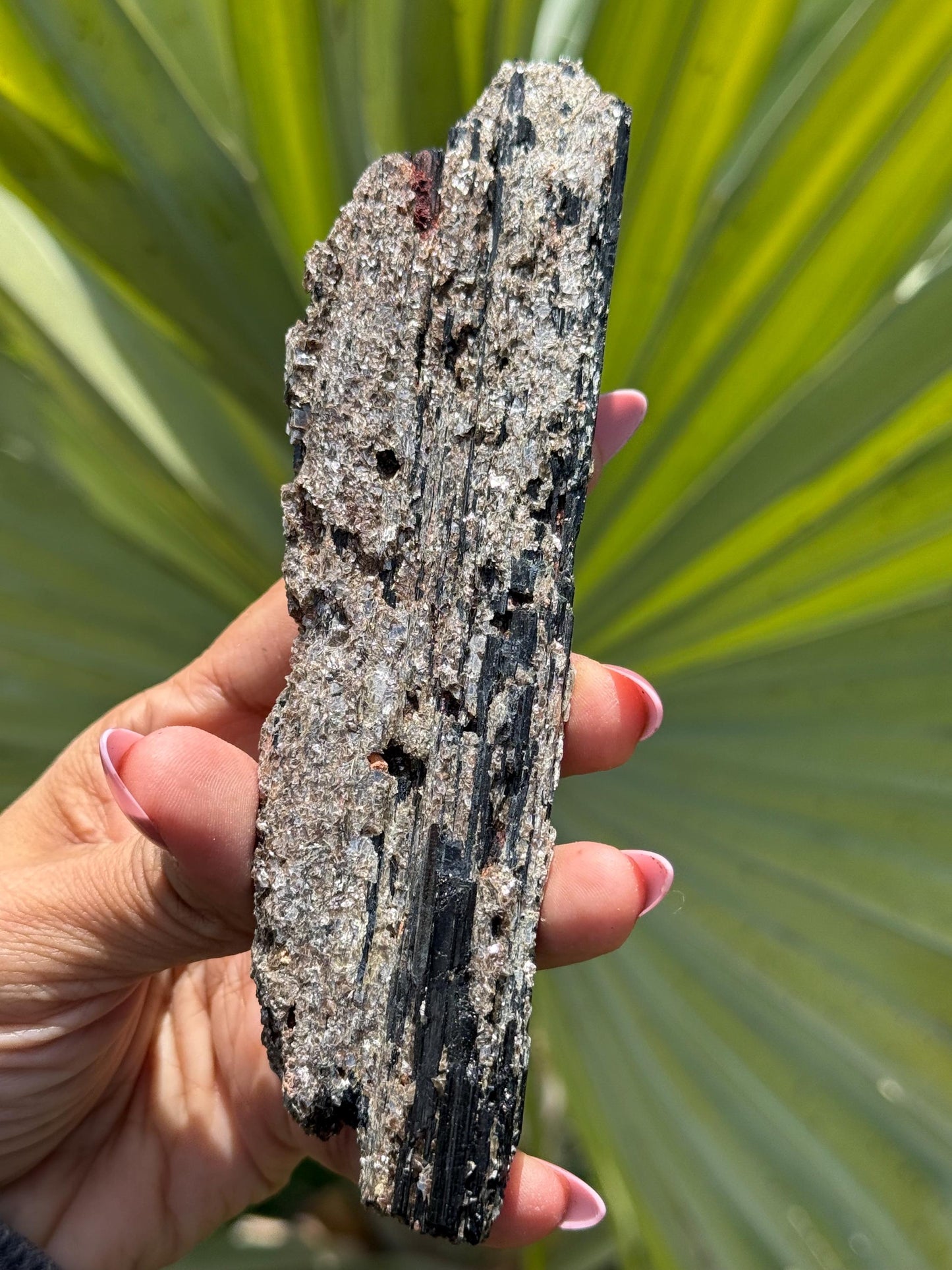 Black Tourmaline with Mica, Raw Black Tourmaline, Tourmaline mineral, Raw Crystal Specimen, Crystal Gifts, Home Decor