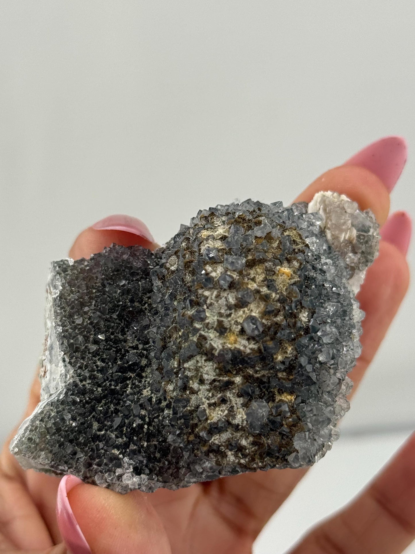 Sparkly Black Zeolight, Green Zeolight, Natural Raw Ameythst, Amethyst Flower, Zeolight Raw Crystal Mineral, Crystal Gifts, MINI