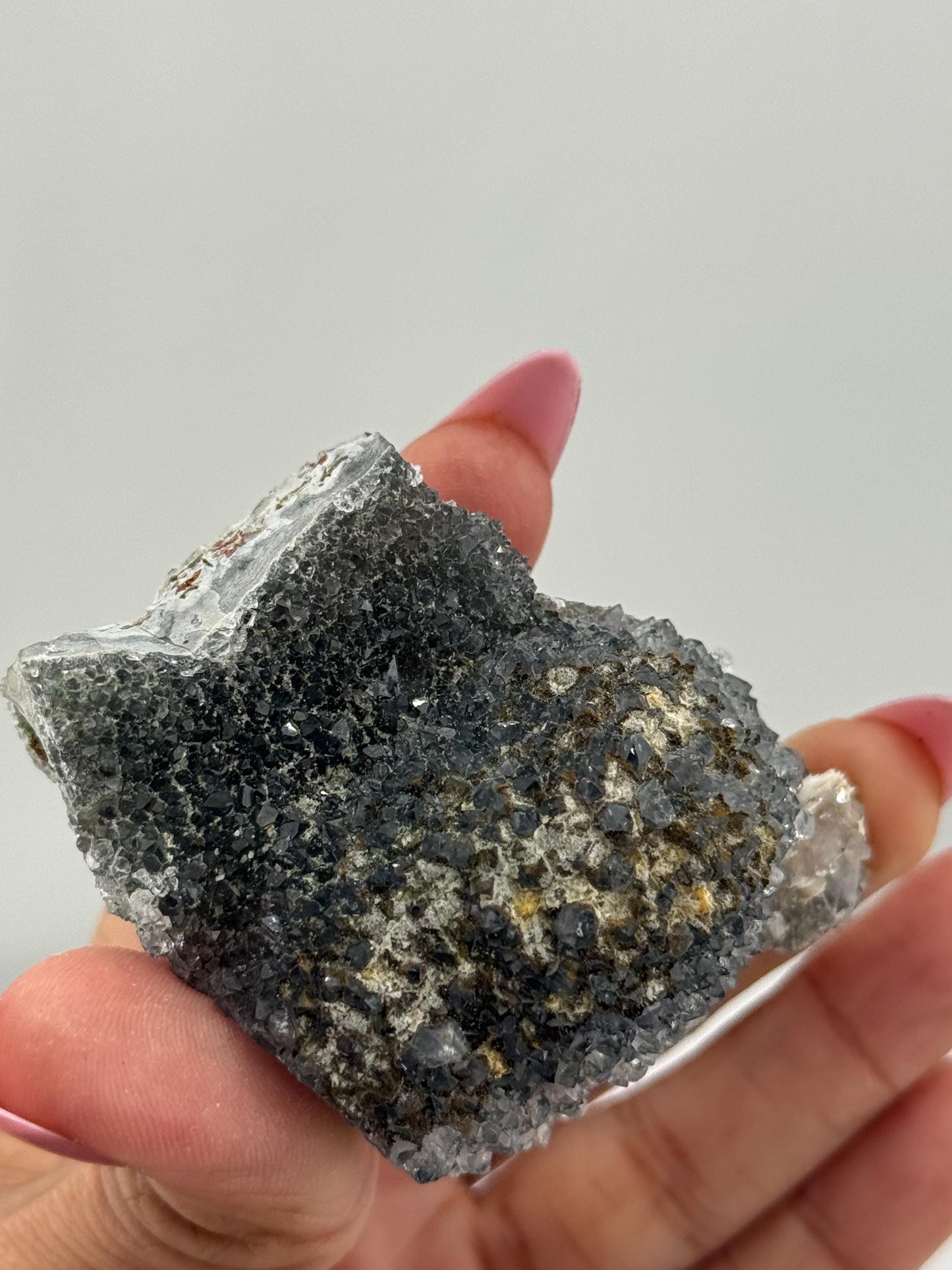 Sparkly Black Zeolight, Green Zeolight, Natural Raw Ameythst, Amethyst Flower, Zeolight Raw Crystal Mineral, Crystal Gifts, MINI