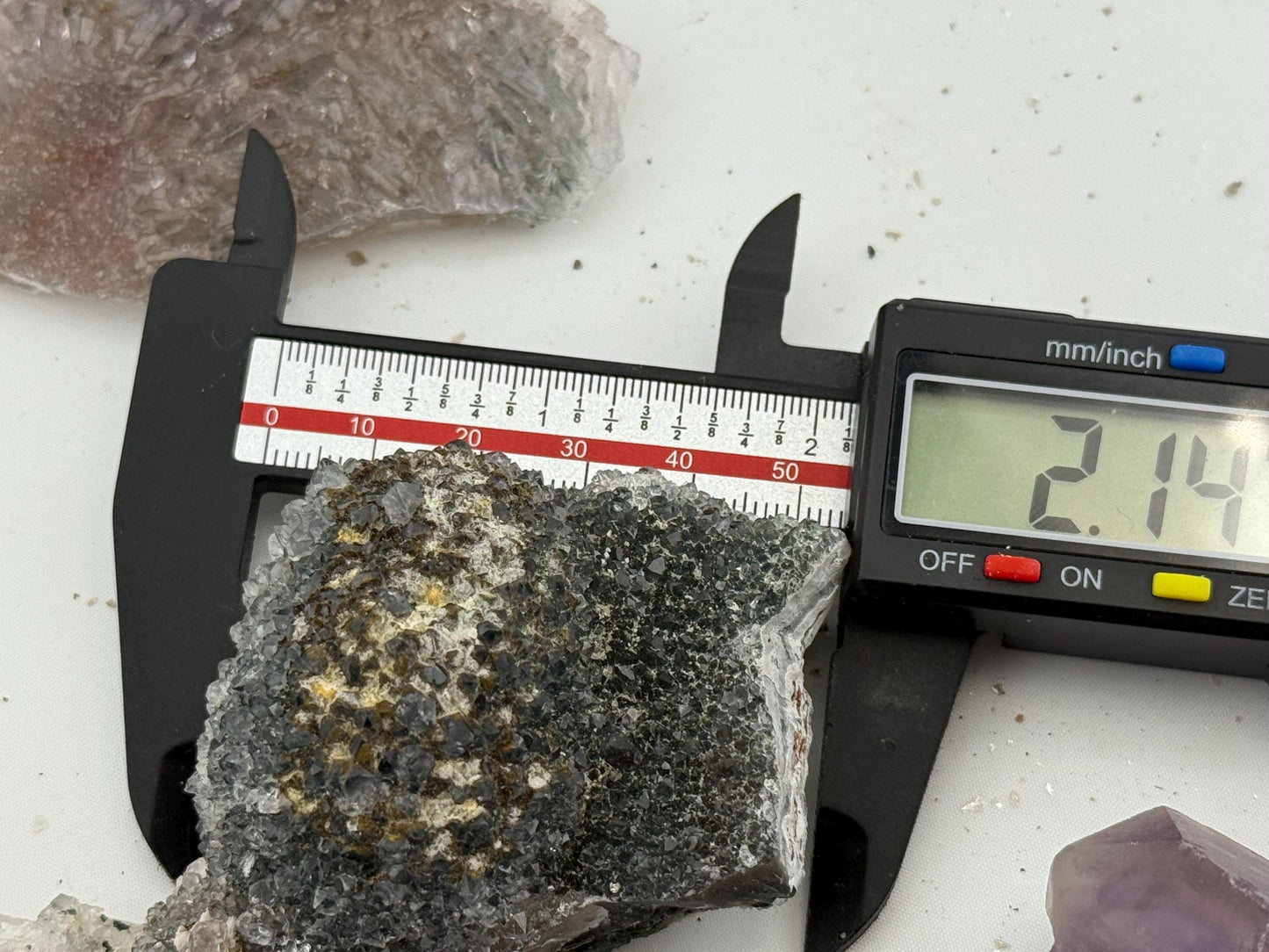 Sparkly Black Zeolight, Green Zeolight, Natural Raw Ameythst, Amethyst Flower, Zeolight Raw Crystal Mineral, Crystal Gifts, MINI