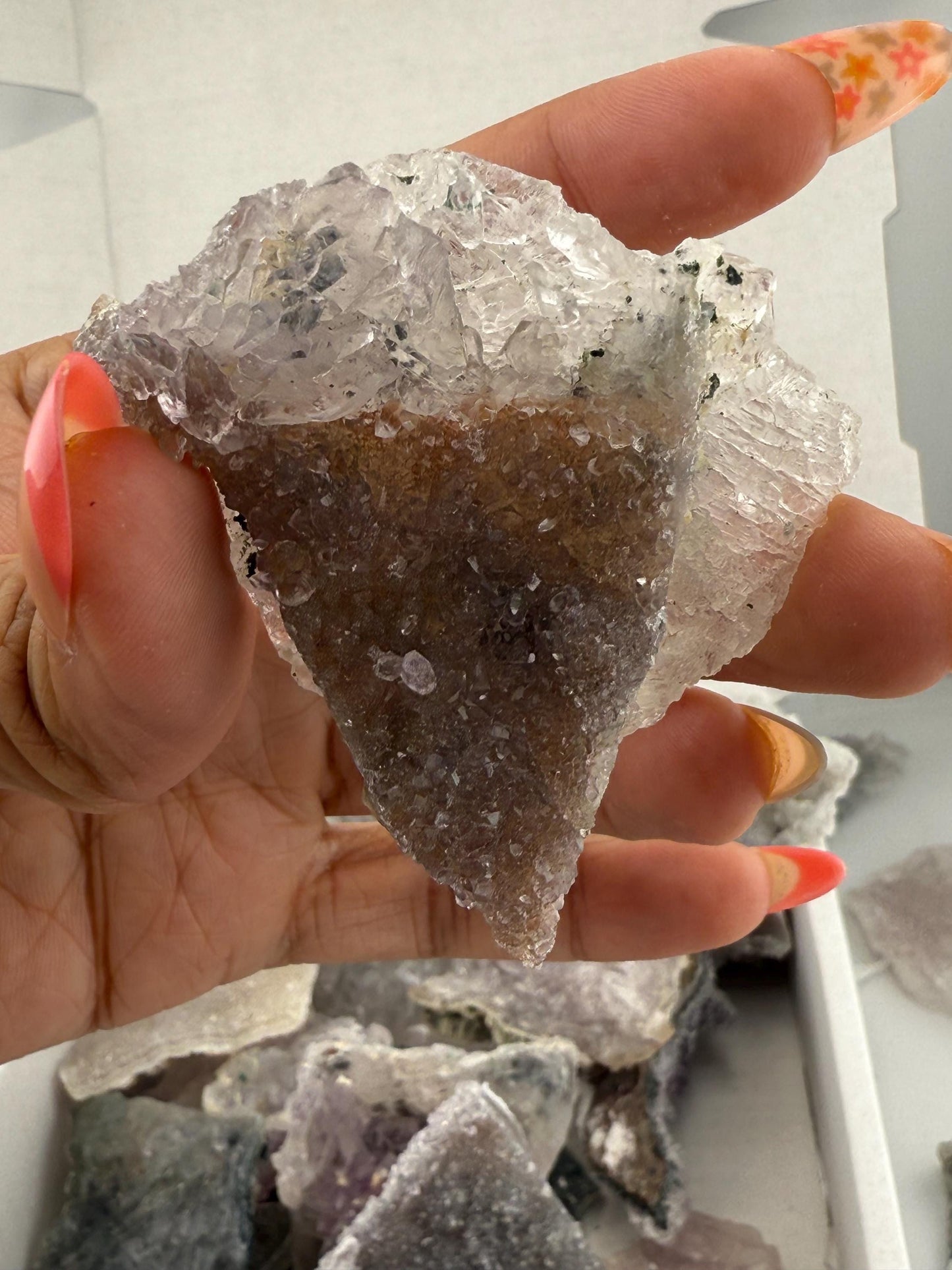 Zeolite Amethyst Crystal Wholesale Box, Amethyst Flowers, Amethyst Zeolites From Brazil, 5 to 7 pieces, Crystal Wholesale, Crystal Giftbox,