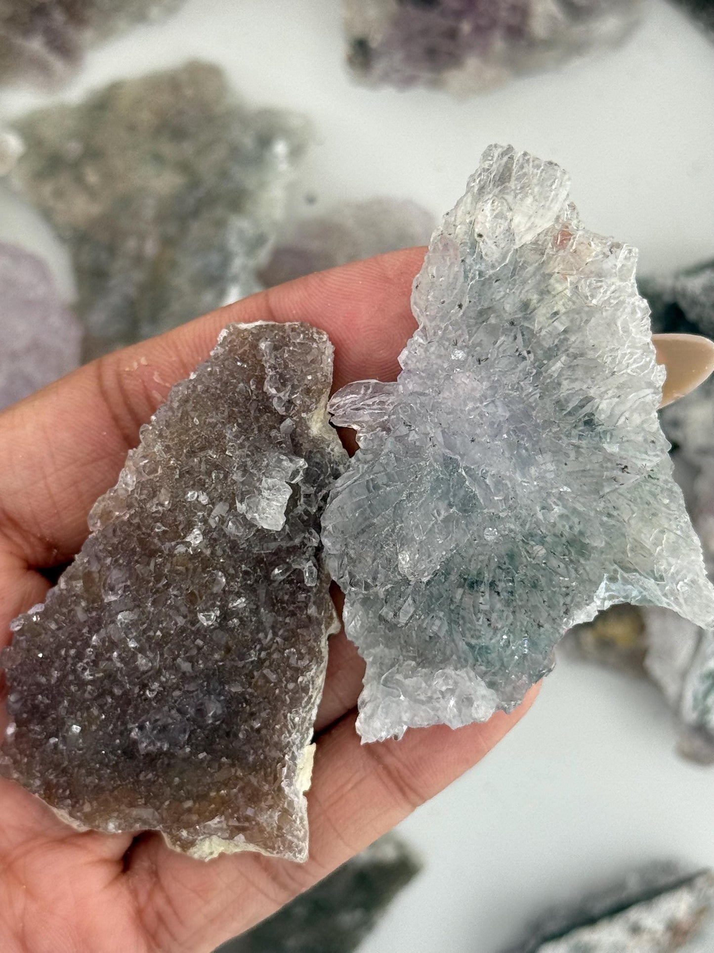 Zeolite Amethyst Crystal Wholesale Box, Amethyst Flowers, Amethyst Zeolites From Brazil, 5 to 7 pieces, Crystal Wholesale, Crystal Giftbox,