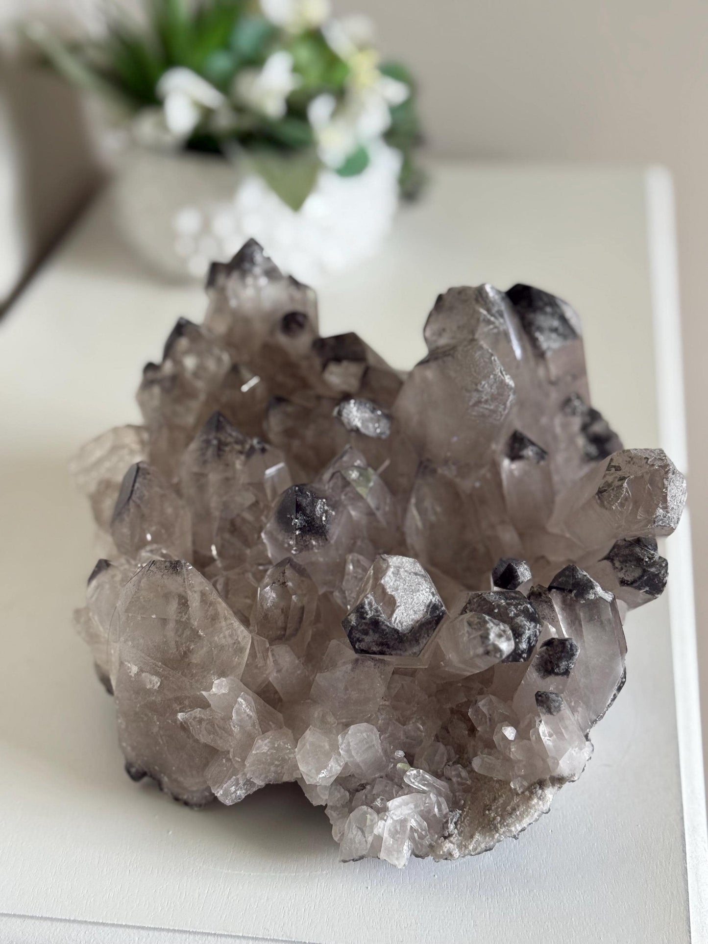 Black lithium quartz, Raw Clear Quartz, Authentic Clear Quartz, Natural Black lithium, Natural Specimen, Raw Collector Crystal, 9.9 Lbs
