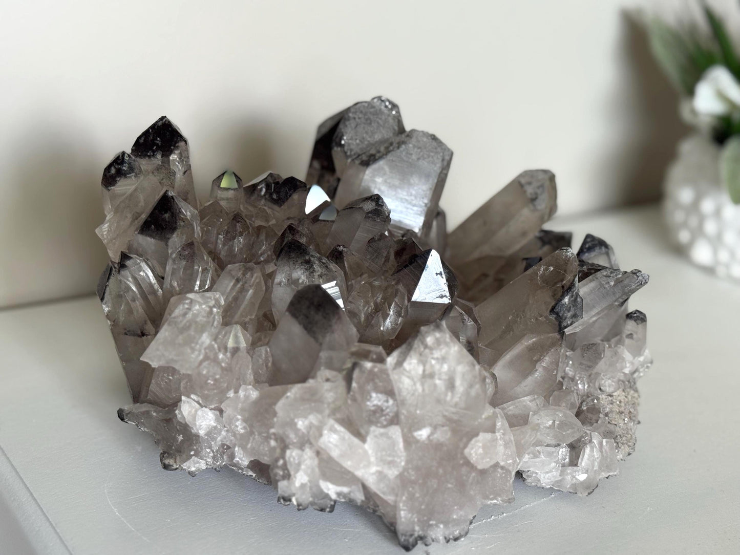 Black lithium quartz, Raw Clear Quartz, Authentic Clear Quartz, Natural Black lithium, Natural Specimen, Raw Collector Crystal, 9.9 Lbs