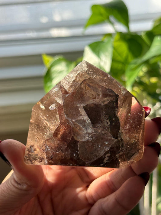 Garden Quartz Crystal, Rutile Quartz, Lodolite Quartz,