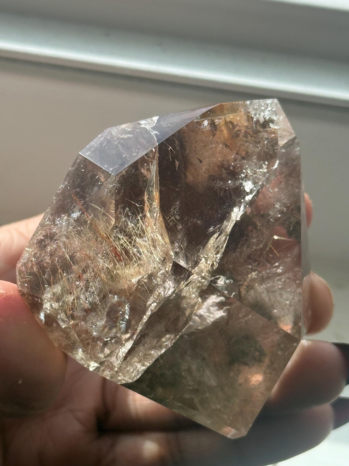 Garden Quartz Crystal, Rutile Quartz, Lodolite Quartz,