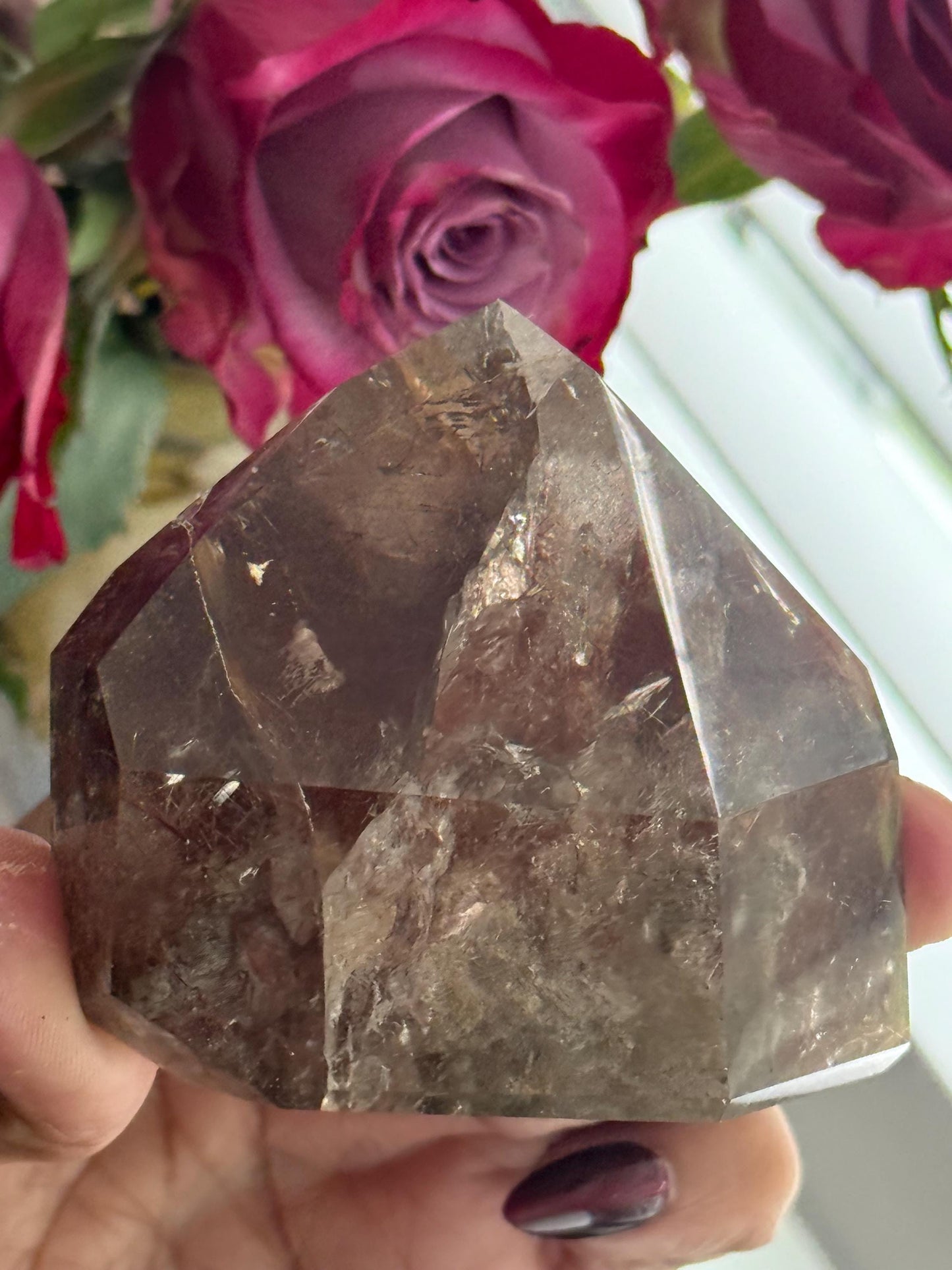 Garden Quartz Crystal, Rutile Quartz, Lodolite Quartz,