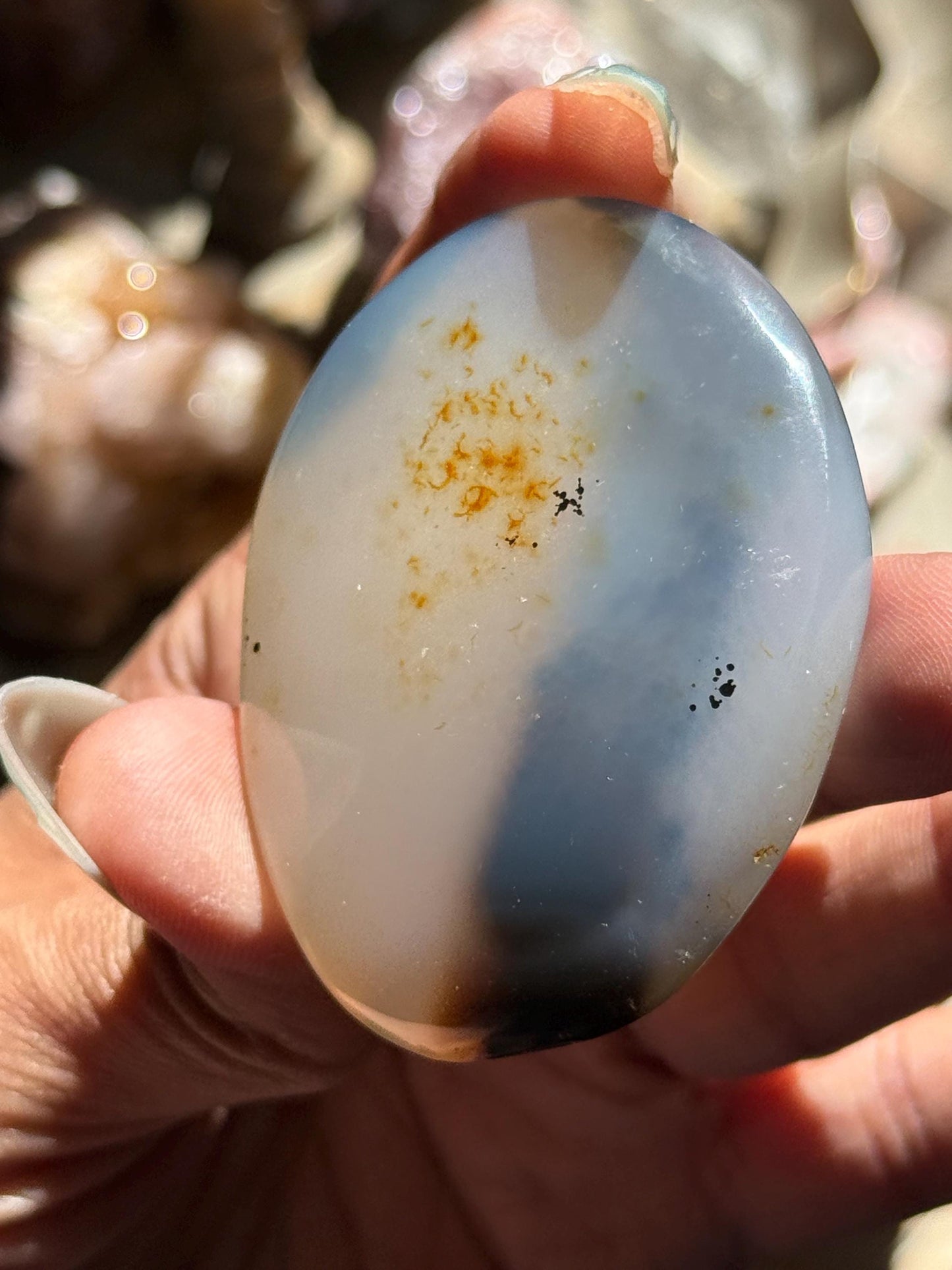 Dendritic Agate Palm stone, Dendrite, Dendritic Agate, Merlinite, Wizard Stone, Stone of Magic, Crystal Gifts, Metaphysical Gifts,
