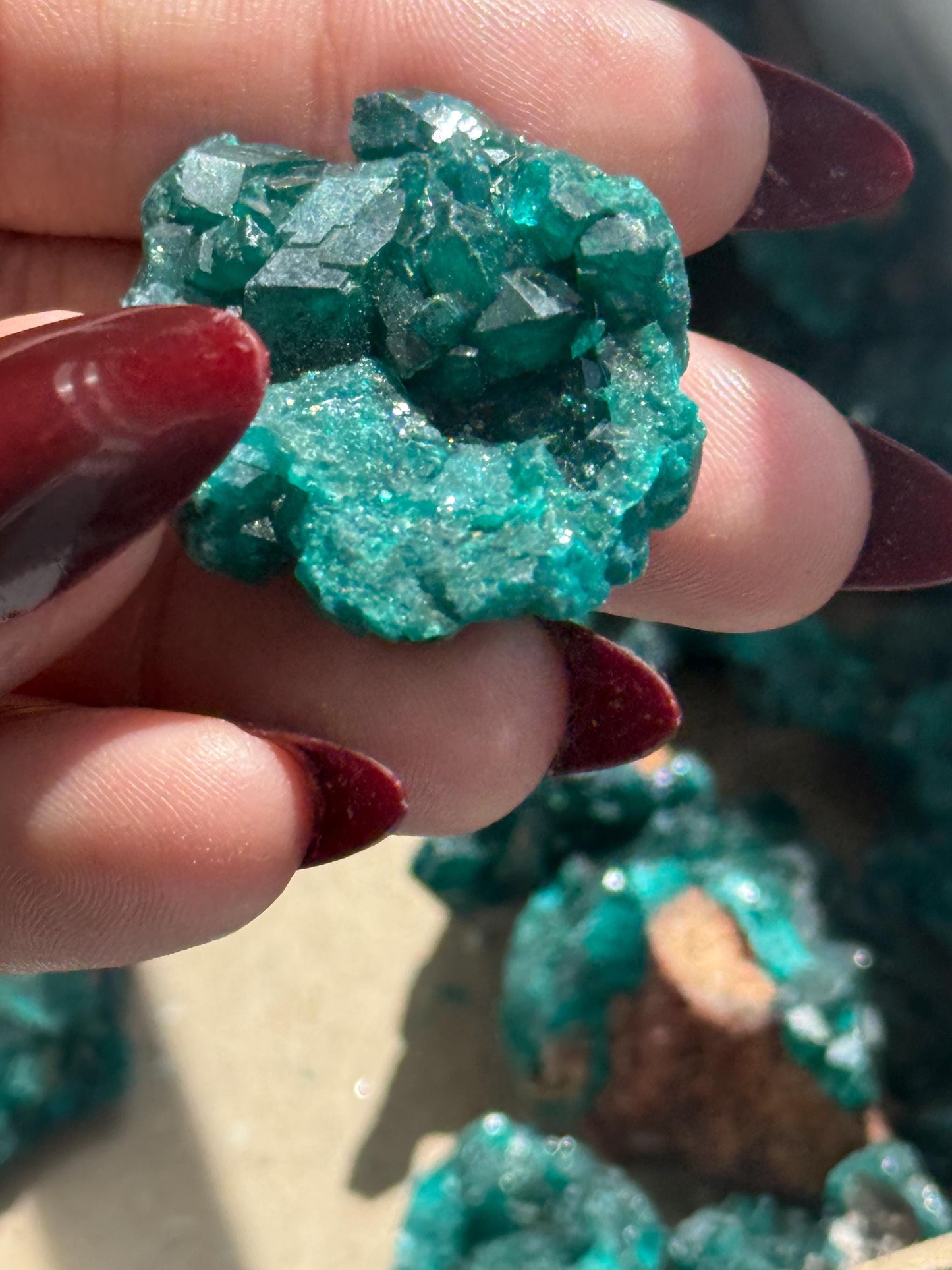 Dioptase, Natural Raw Dioptase, Dioptase from Republic of the Congo, Fossils and Minerals, SMALL