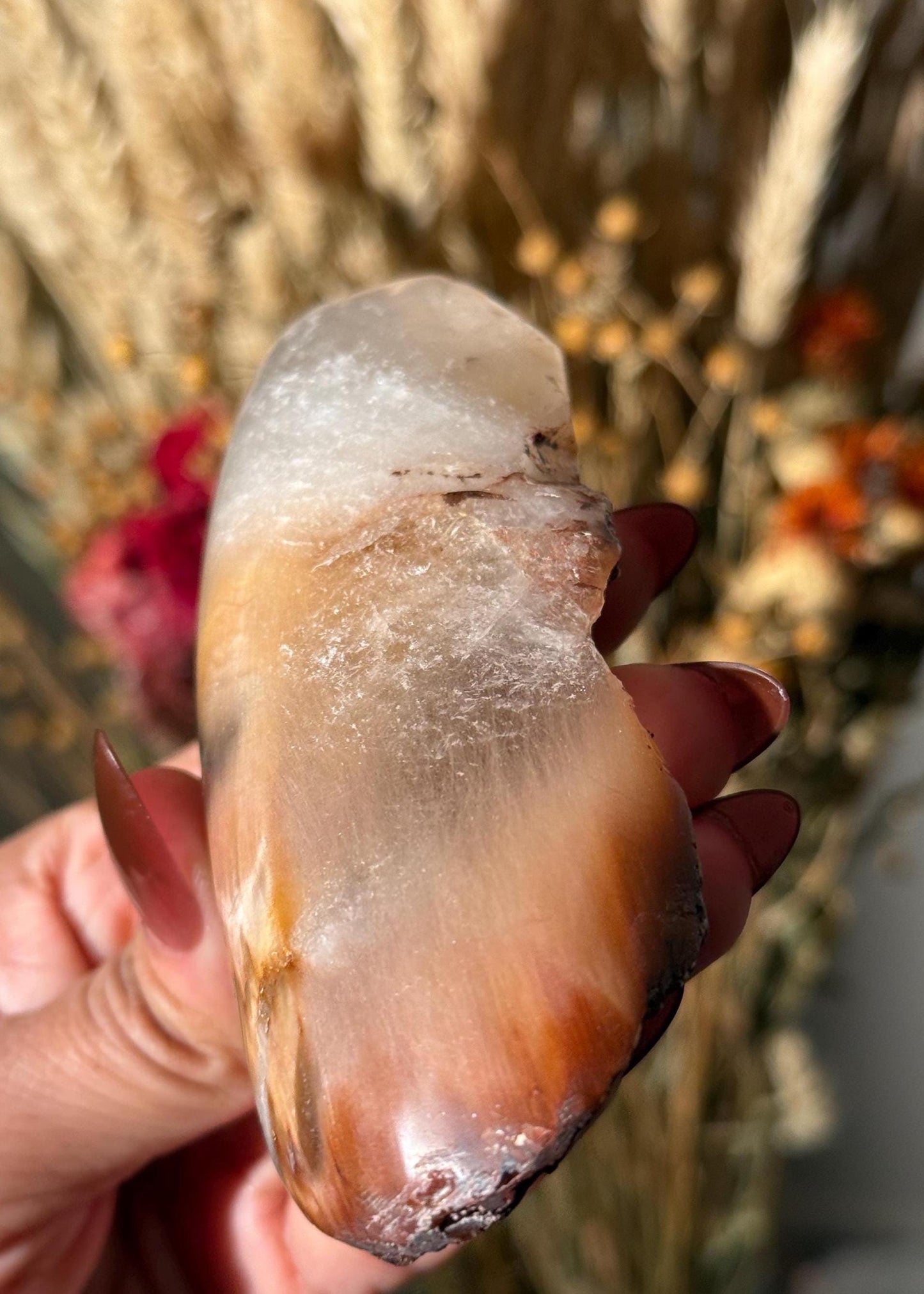 Amphibole Quartz, Rabbit Hair Quartz, Orange Rutilated Quartz, Orange Rutilated Quartz, Amphiboles, Rough Polished Amphibole, Crystal Gifts