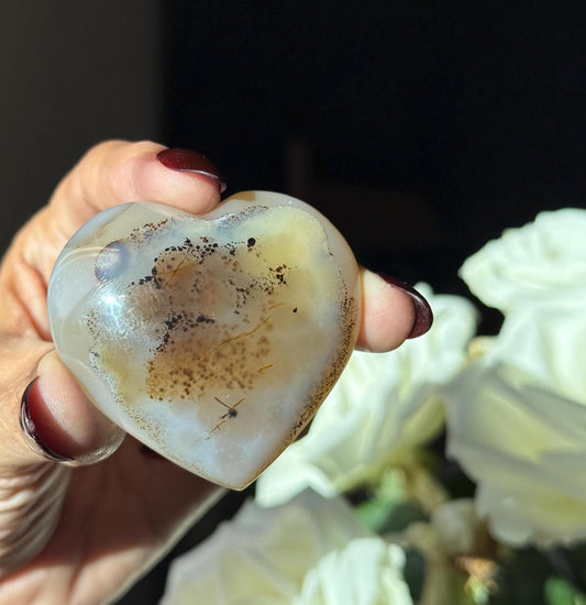 Dendritic Agate Heart, Dendritic Agate, Dendrite, Crystal Hearts, Blue agate Heart, Crystal Gifts, Metaphysical Gifts,