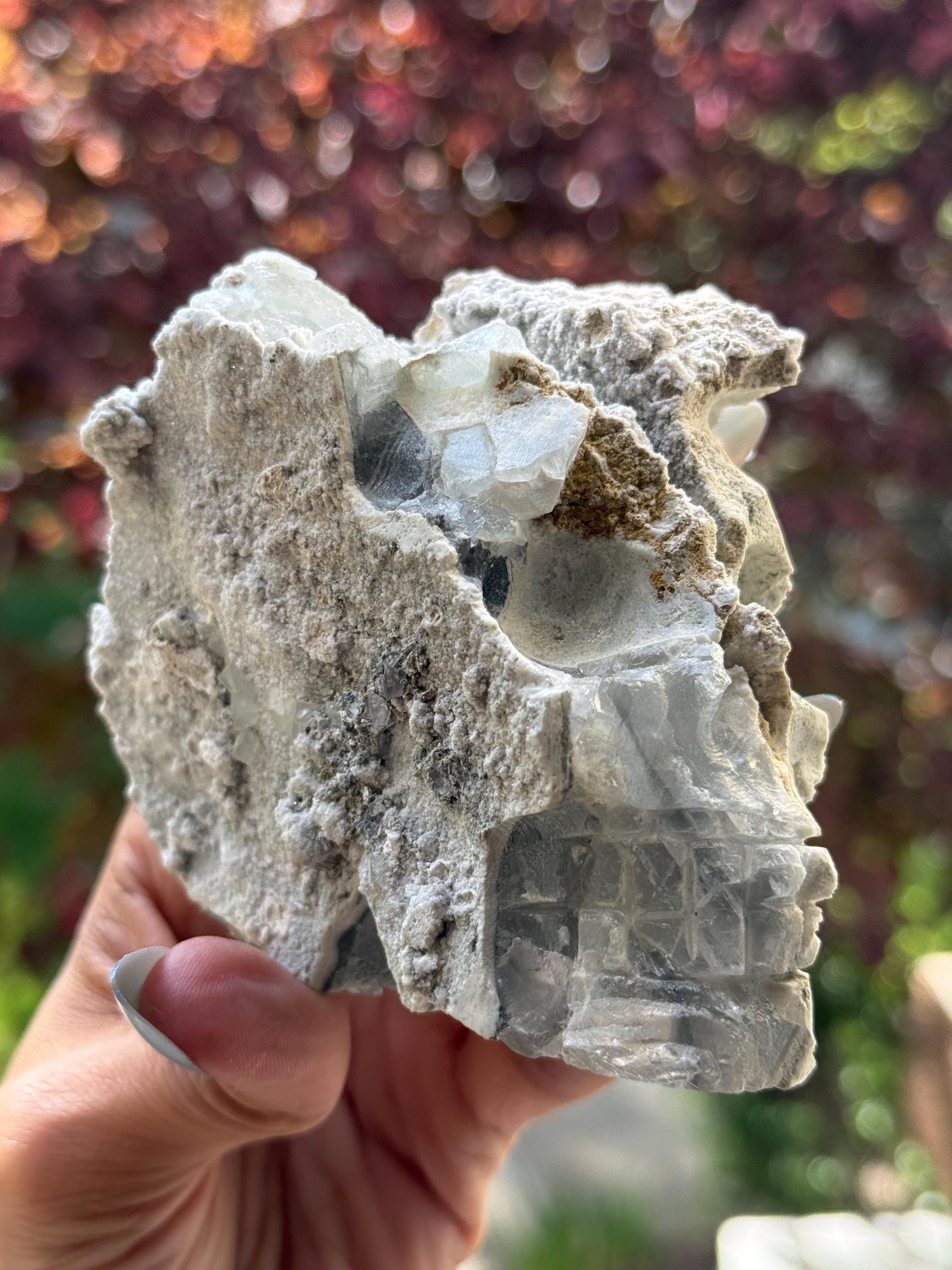 Fluorite Skull, Unique Crystal Fluorite Skull, Green Hexagonal Fluorite Skull, Crystal Skulls, Metaphysical Gifts, Crystal Gifts