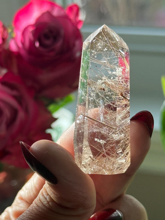 Silver & Copper Rutile Quartz, Rutilated Quartz, Copper Rutile Quartz, Silver rutilated quartz, Crystals, Crystal Gifts, SMALL