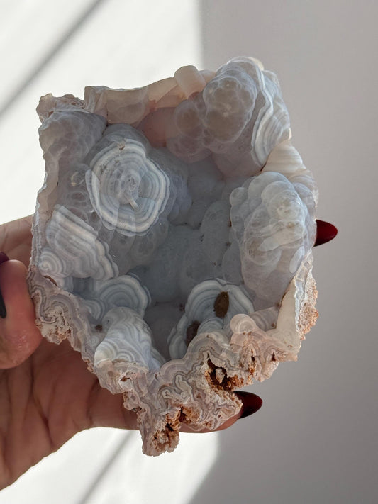 Rare Orca Agate Specimen – Raw Botryoidal Chalcedony Crystal, Natural Mineral Fossil, Collector’s Healing Stone Gift