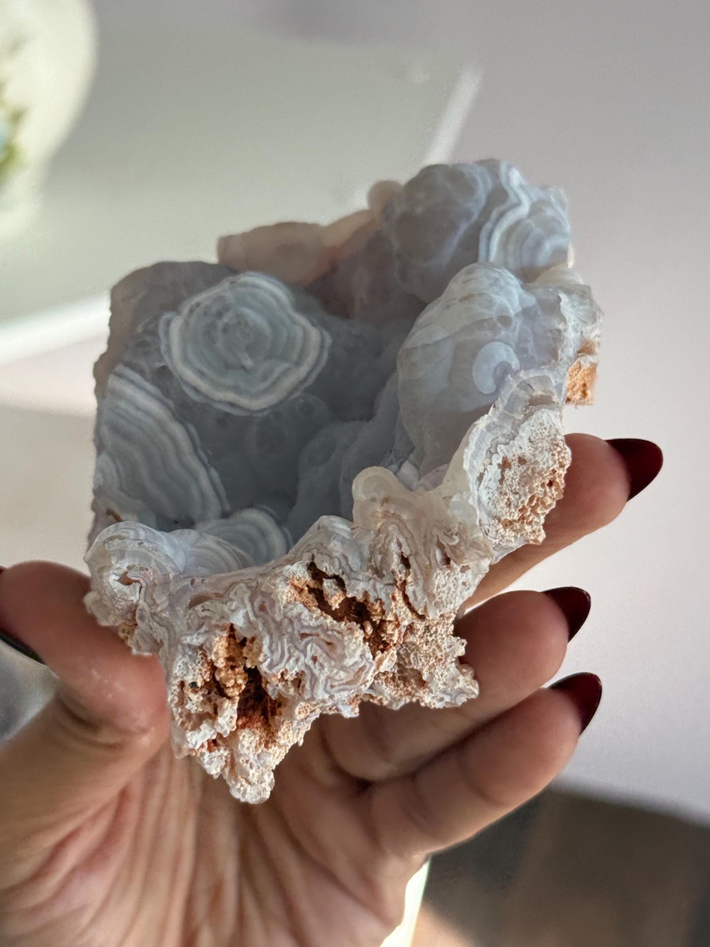 Rare Orca Agate Specimen – Raw Botryoidal Chalcedony Crystal, Natural Mineral Fossil, Collector’s Healing Stone Gift