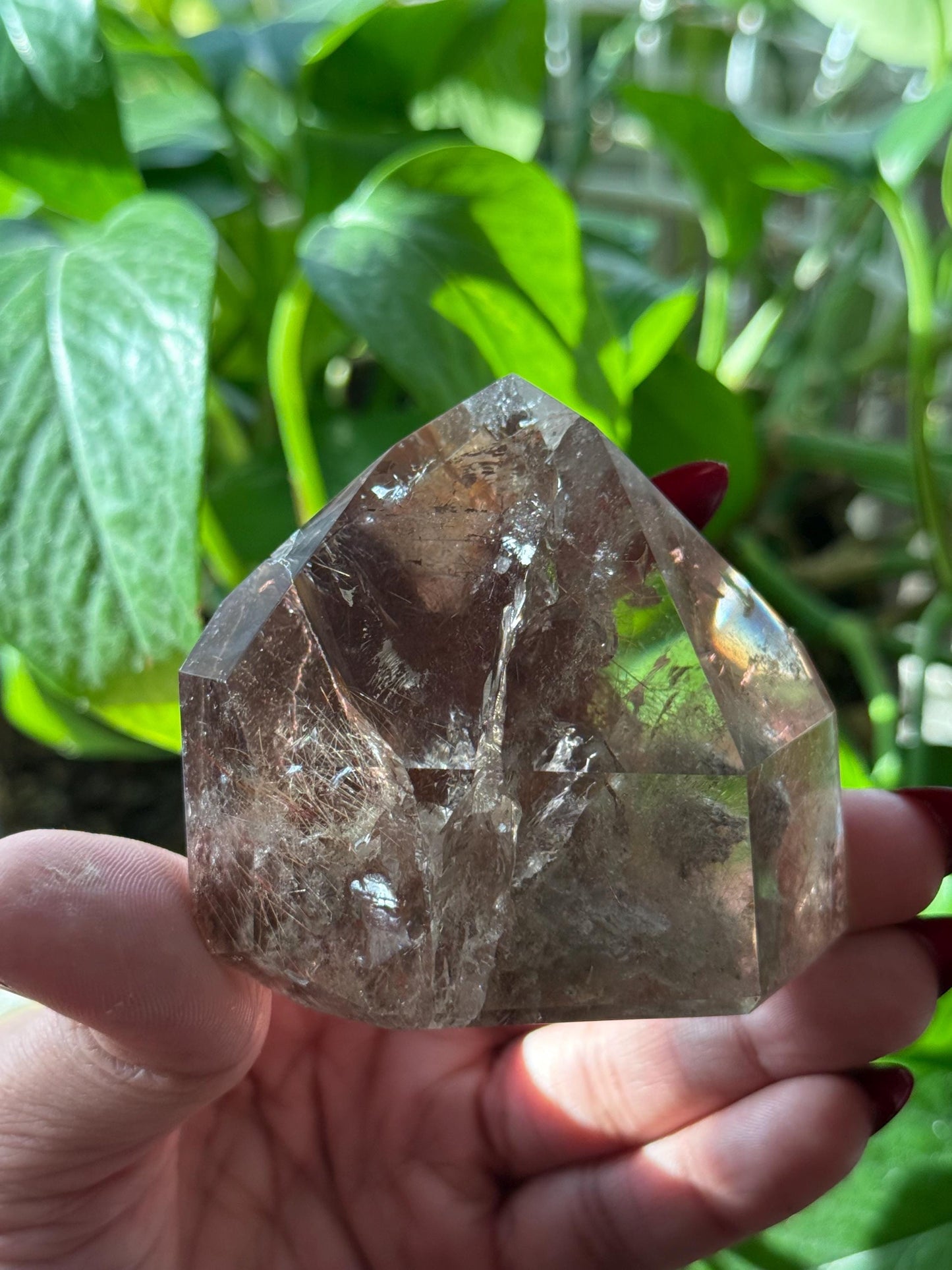 Garden Quartz Crystal, Rutile Quartz, Lodolite Quartz,
