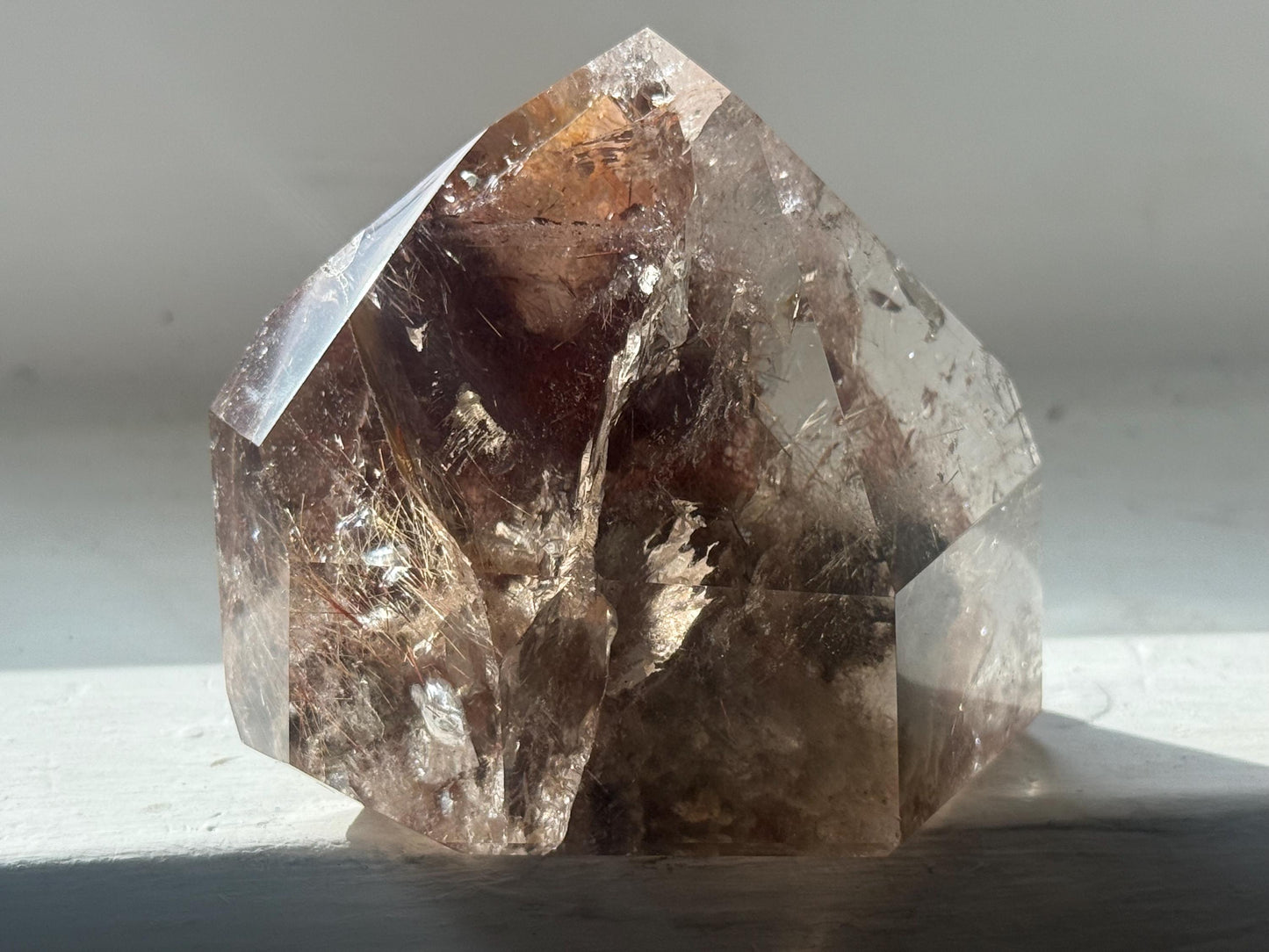 Garden Quartz Crystal, Rutile Quartz, Lodolite Quartz,