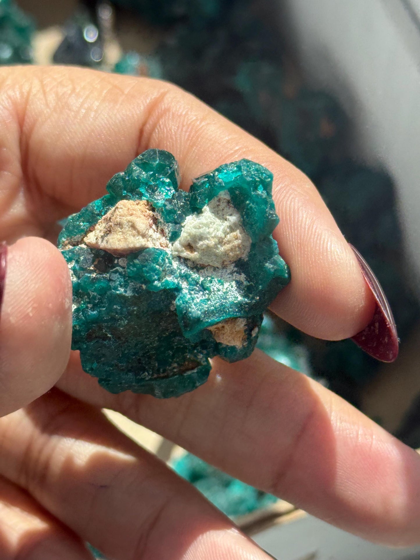 Dioptase, Natural Raw Dioptase, Dioptase from Republic of the Congo, Fossils and Minerals, SMALL