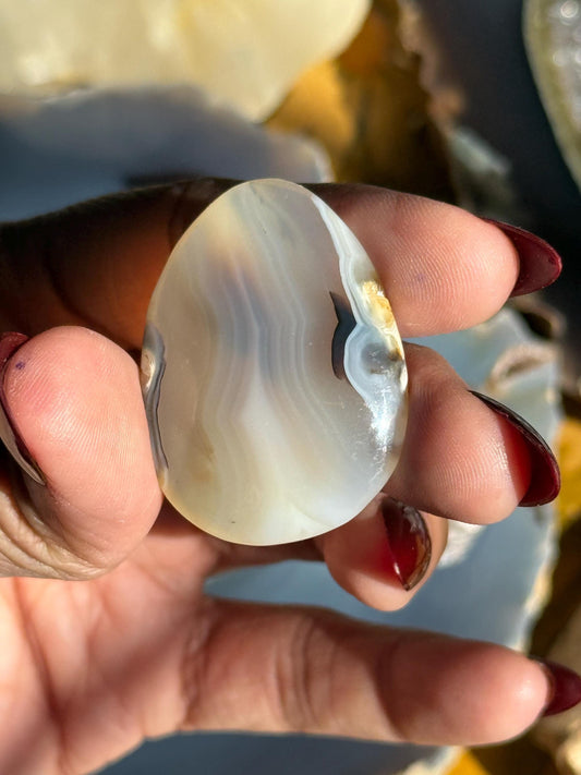 Small Denritic Agate Gallet, Denrtite, Merlenite Stone with Stand
