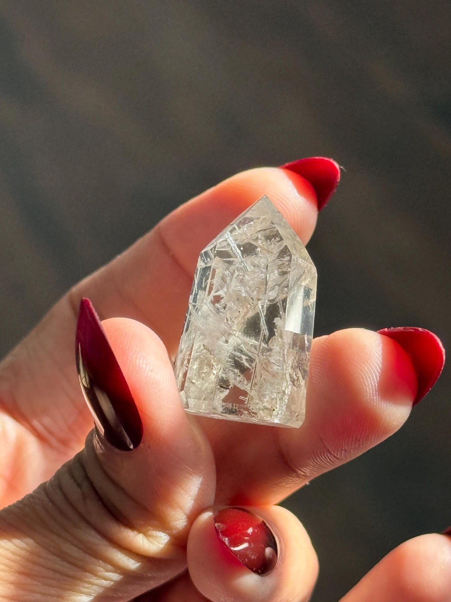 Mini Silver Rutile Quartz, Silver Rutilated Quartz, Inclsuion Quartz