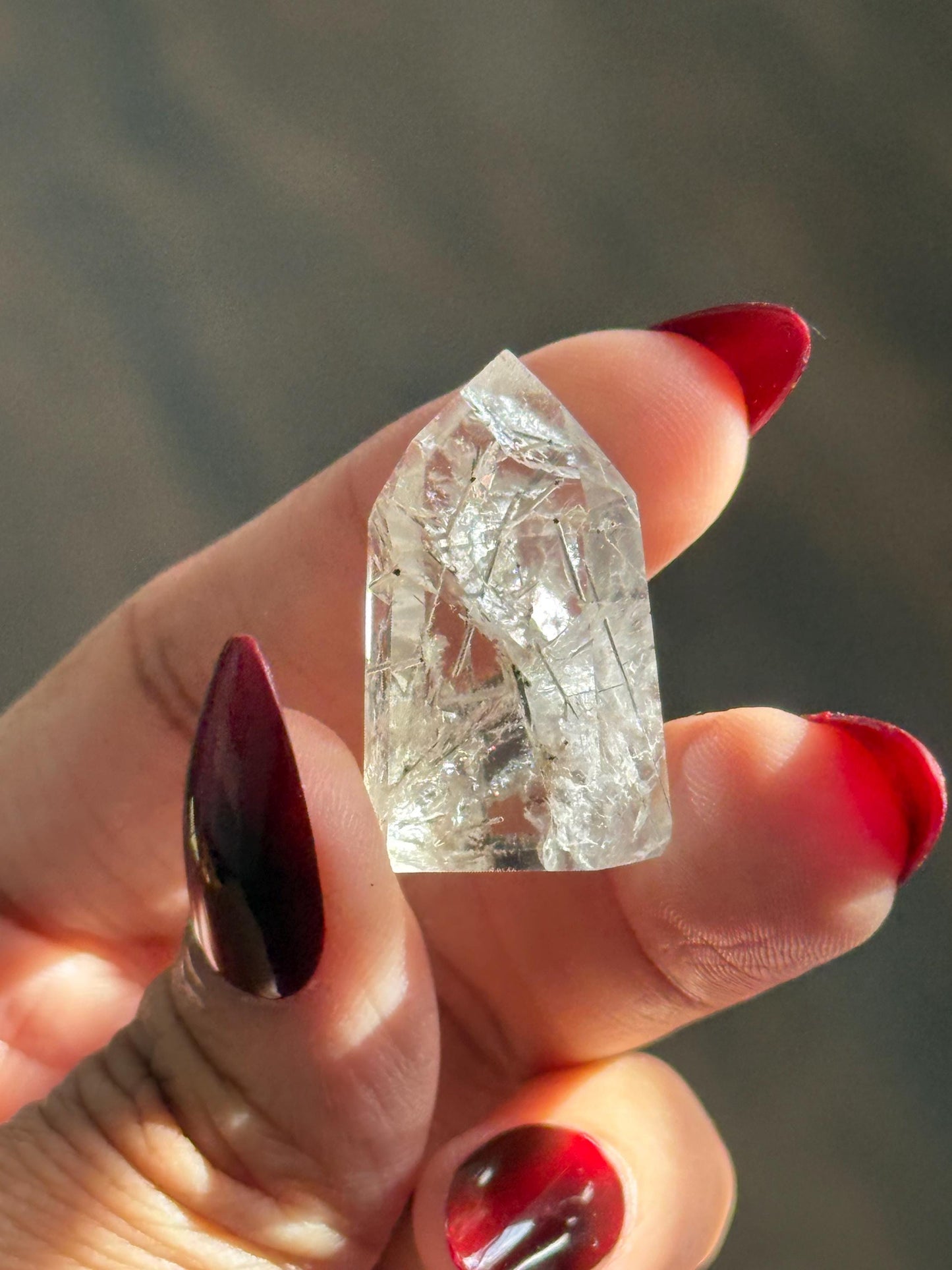 Mini Silver Rutile Quartz, Silver Rutilated Quartz, Inclsuion Quartz